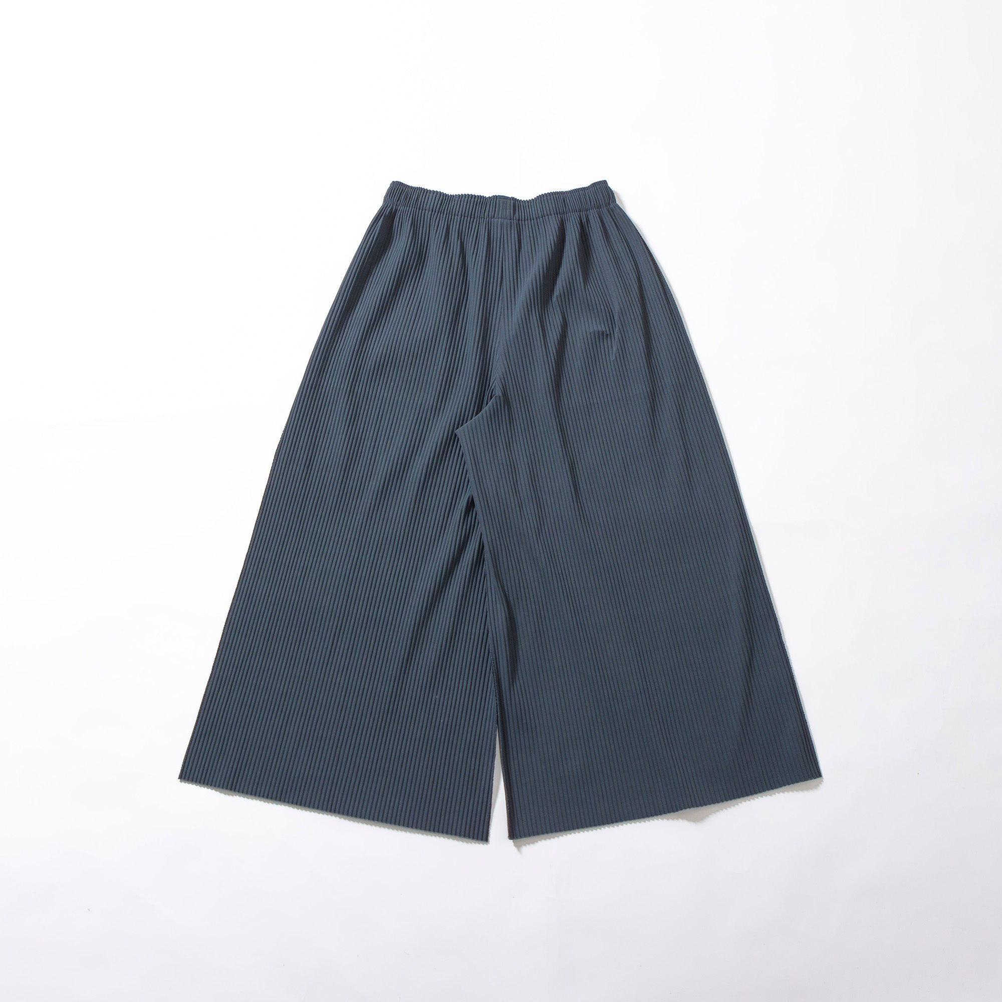 イッセイミヤケ me ISSEY MIYAKE ワイドプリーツパンツ インディゴ ニットプリーツ レディース ニットパンツ ワイドパンツ 袴パンツ