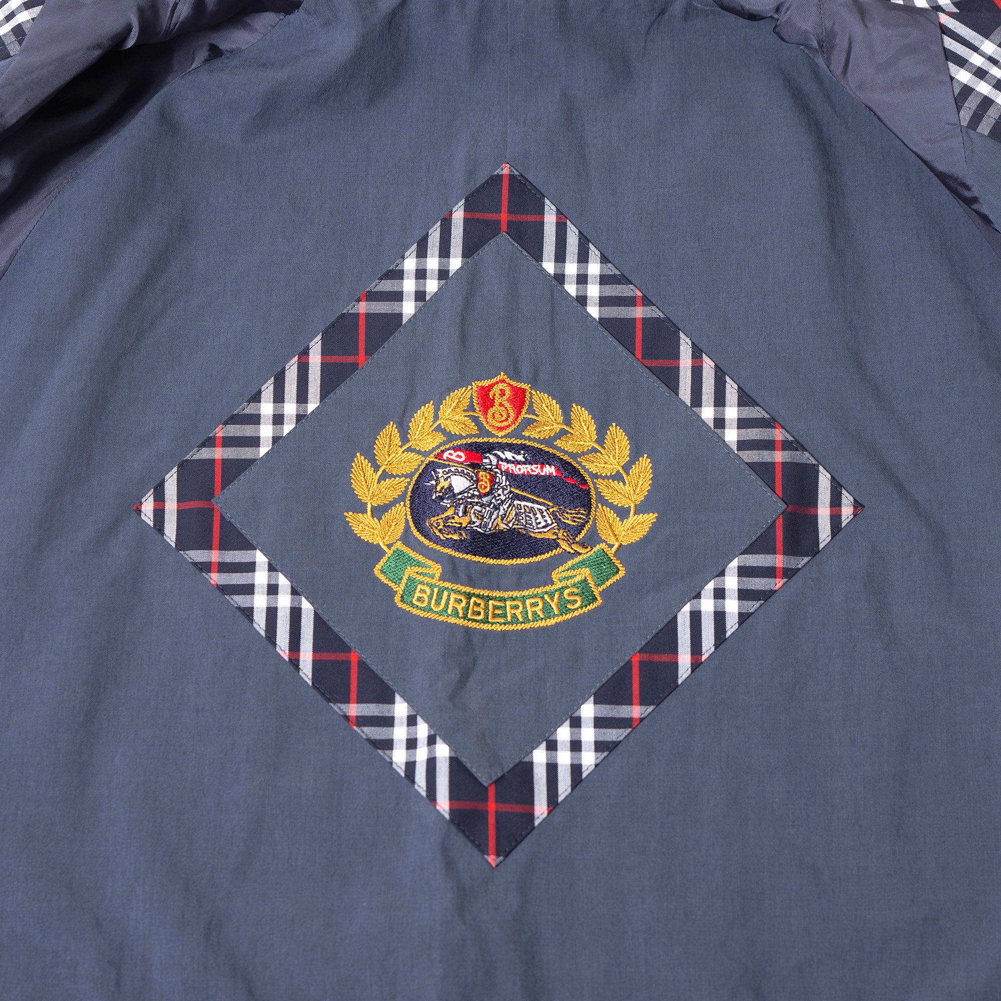 バーバリー BURBERRY フーデッドコート 40 ネイビー ノバチェック レディース メンズ ユニセックス Burberrys モッズコート ロングコート