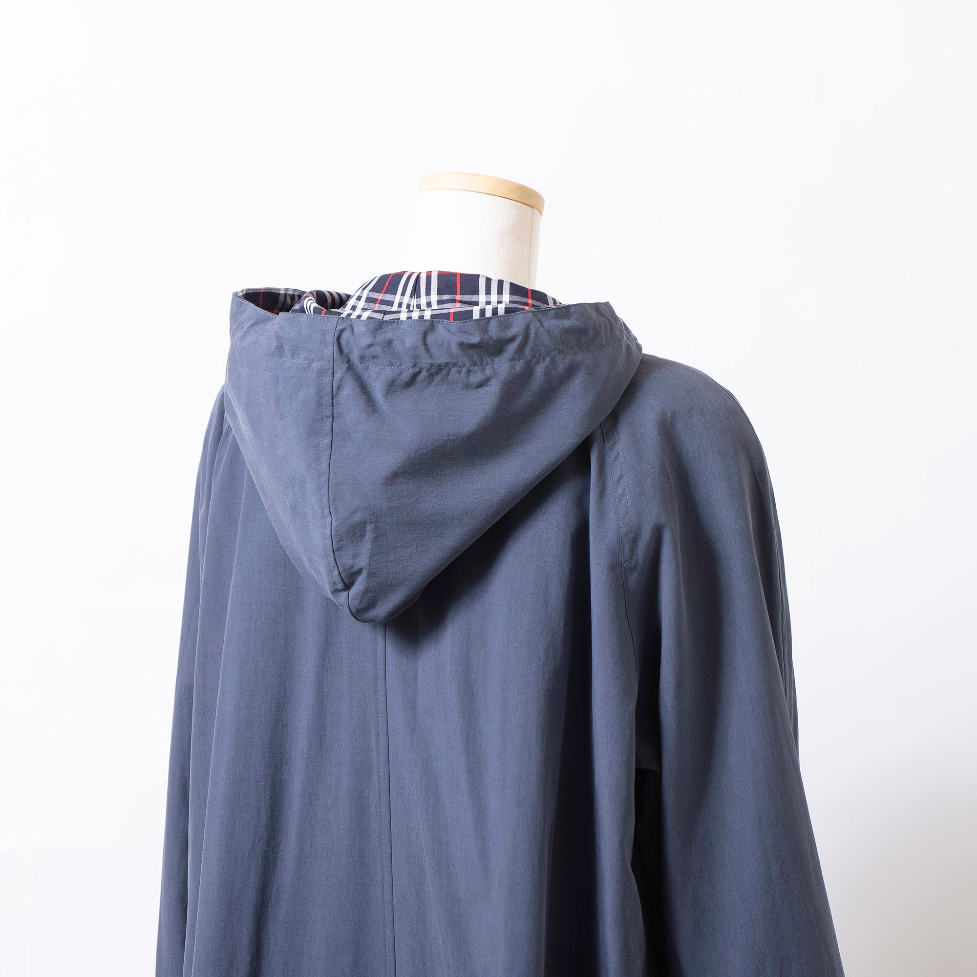 バーバリー BURBERRY フーデッドコート 40 ネイビー ノバチェック レディース メンズ ユニセックス Burberrys モッズコート ロングコート