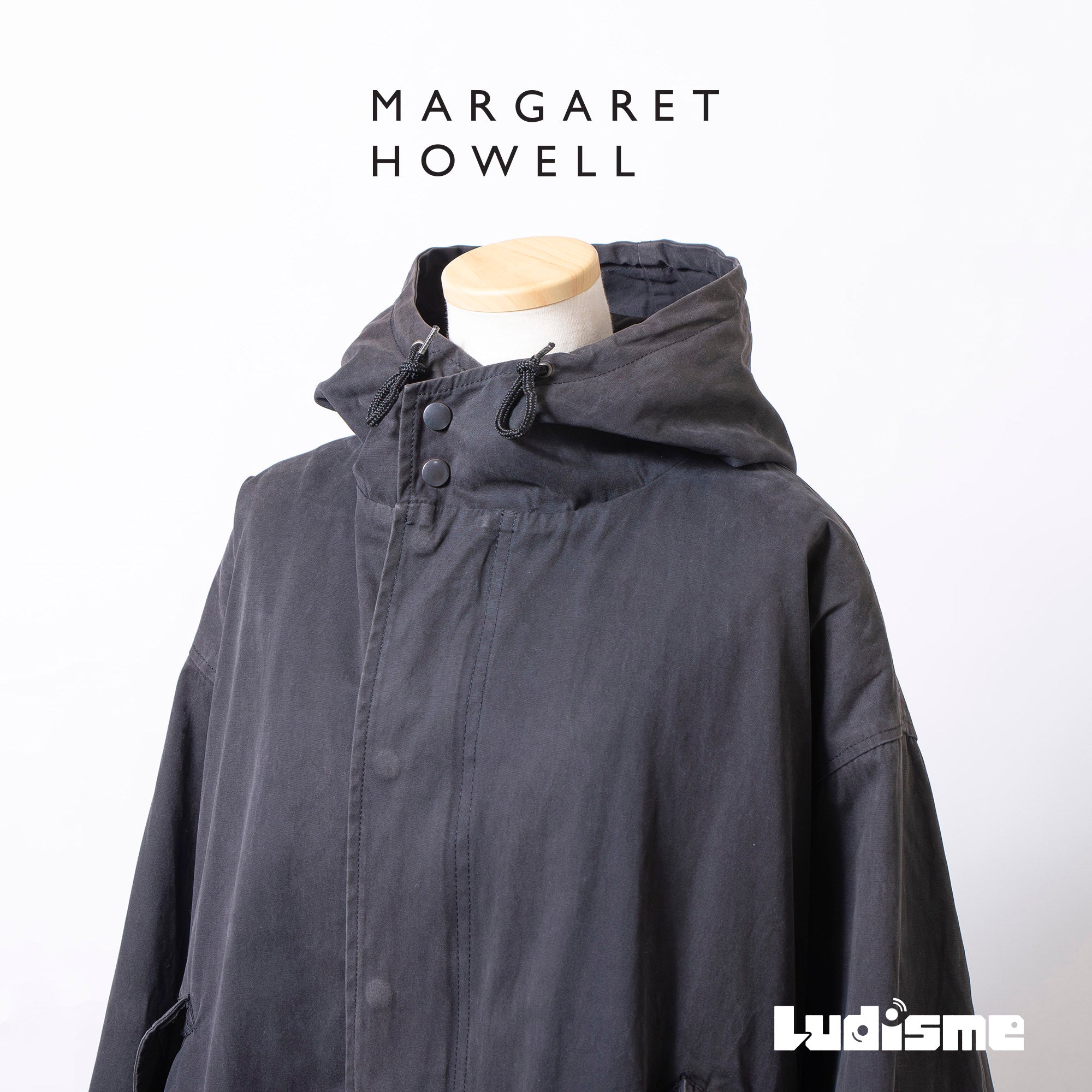 マーガレットハウエル MARGARET HOWELL モッズコート M-51タイプ ブラック M 筆記体タグ ヴィンテージ レディース アウター ミリタリー