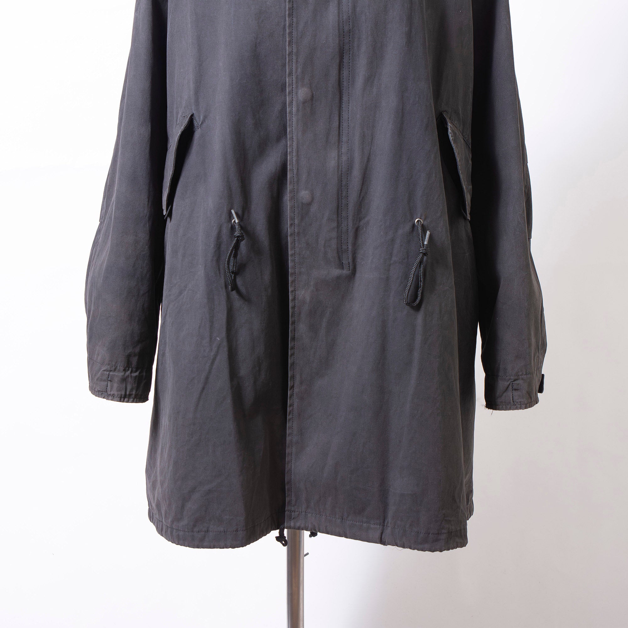 Margaret Howell Mod Coat, M-51 Type, Black, Size M, with Cursive Tag, Vintage Women's Outerwear, Military Style