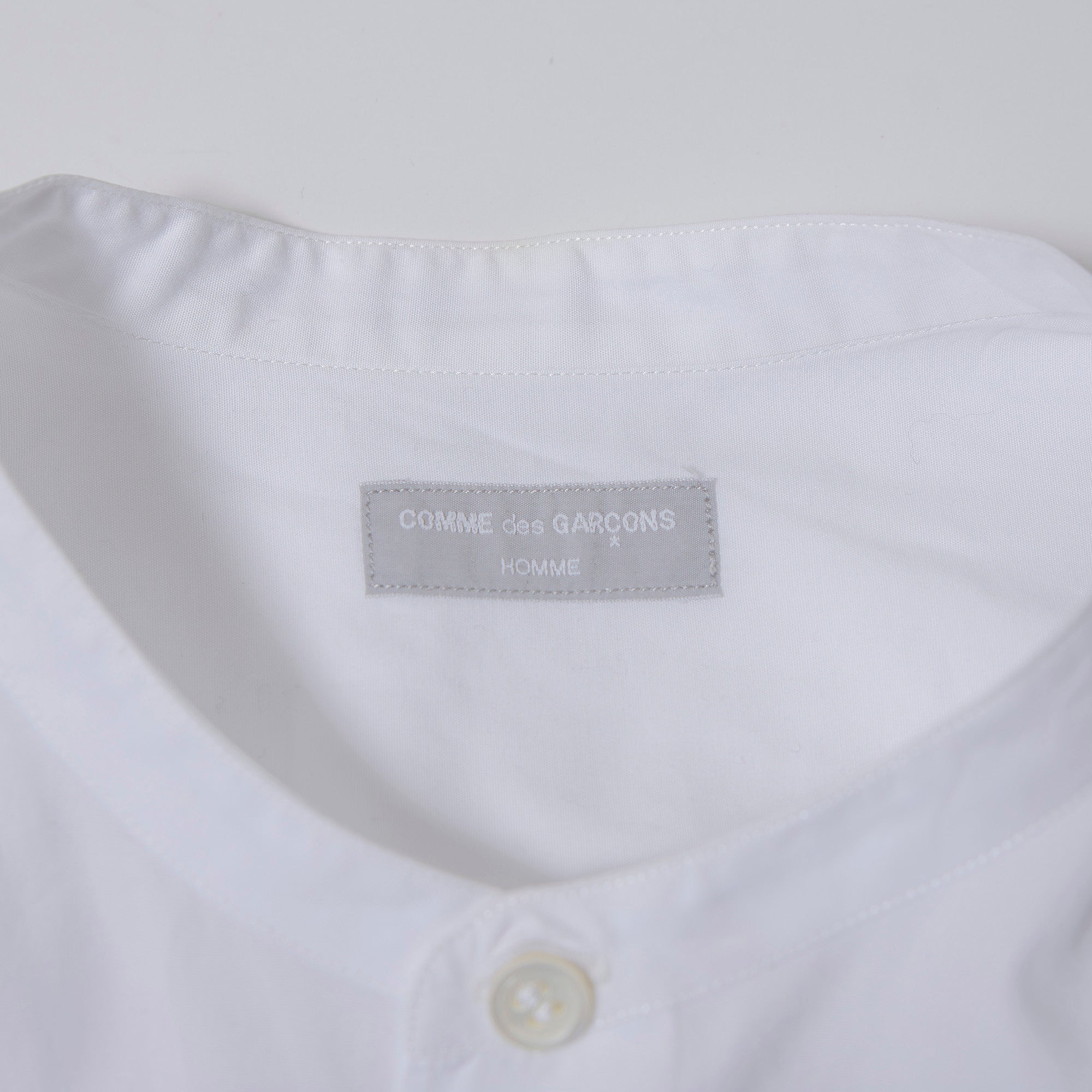 コムデギャルソン COMME des GARCONS HOMME AD1995 オーバーサイズ バンドカラーシャツ ホワイト メンズ 田中オム 田中啓一 アーカイブ