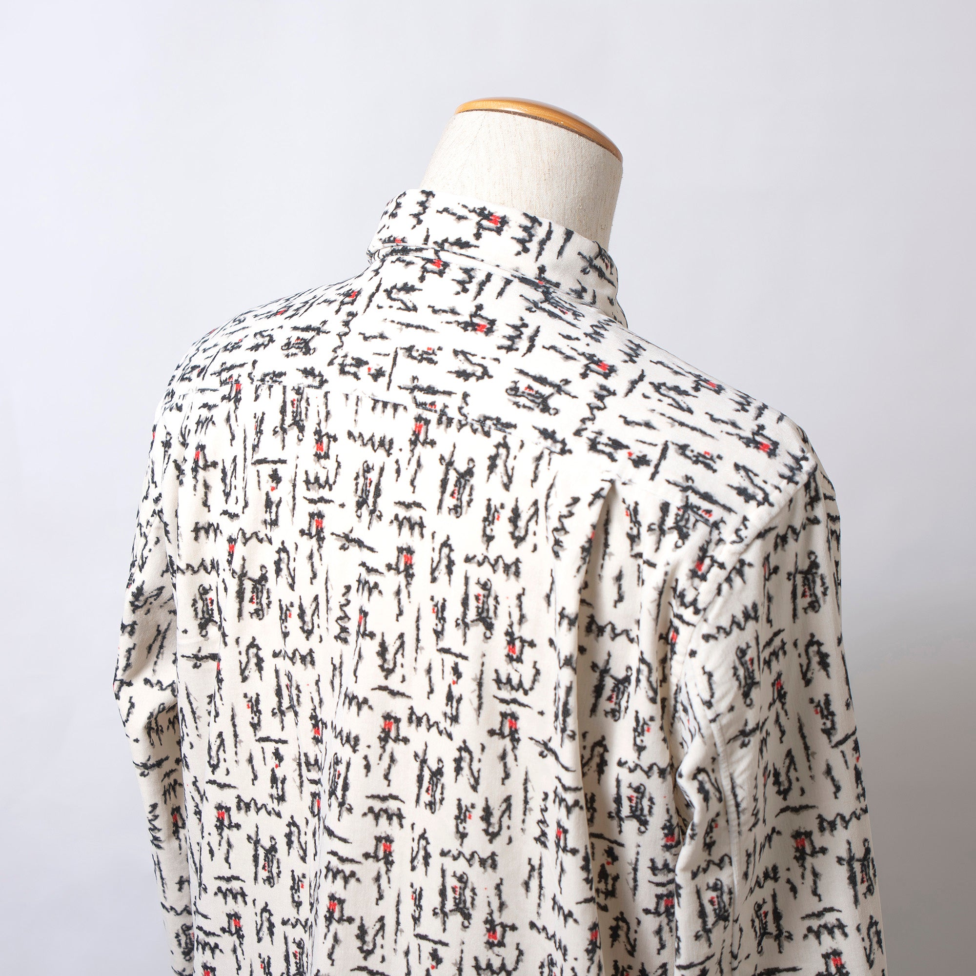 コムデギャルソン COMME des GARCONS HOMME PLUS AD2004 総柄シャツ リブ切り替え メンズ 川久保玲 再構築 アーカイブ トップス 長袖シャツ