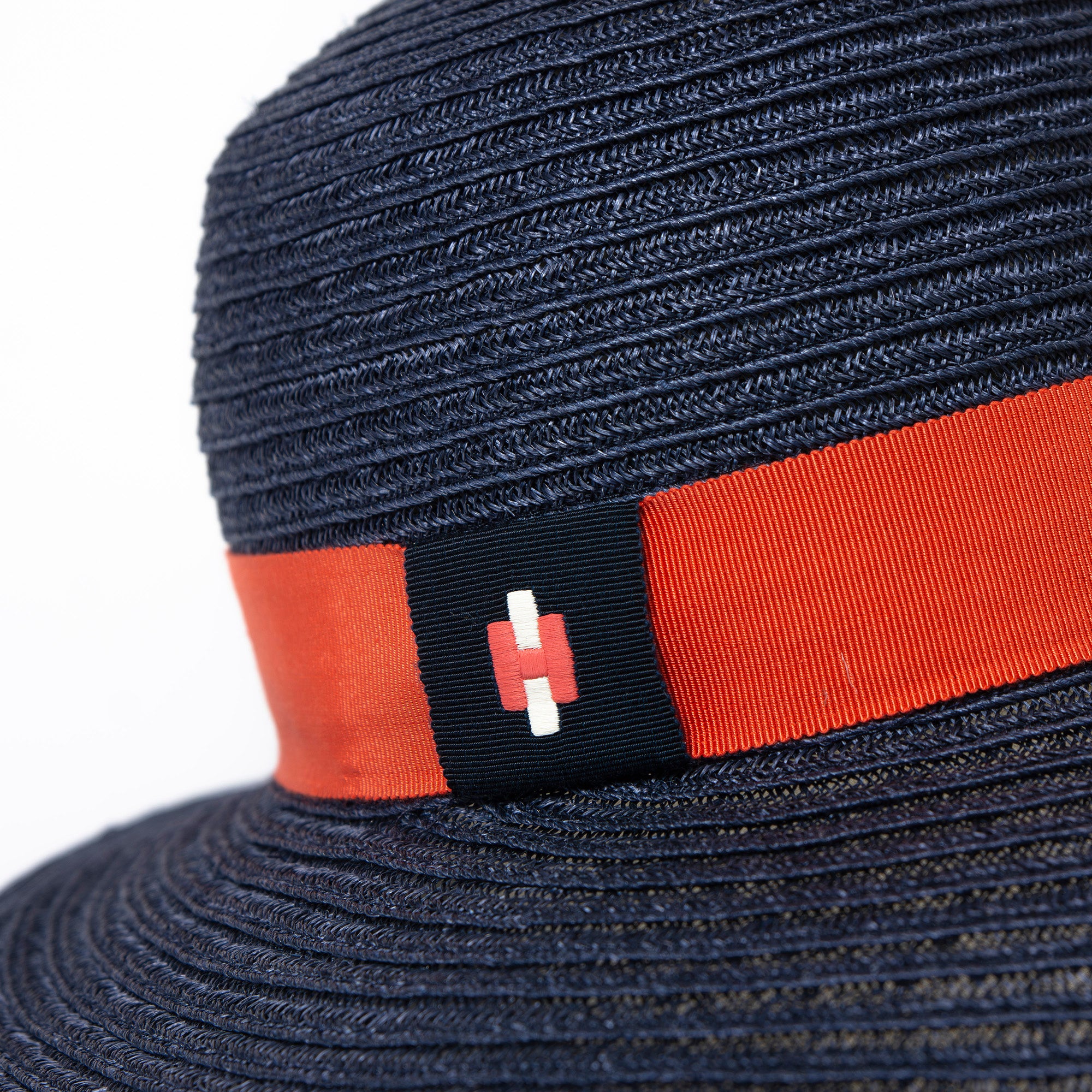 エルメス HERMES ストローハット ネイビー 58 レディース イタリア製 ◆新品未使用◆ ヘンプ コットン ビスコース 帽子 ハット 箱付き 春夏