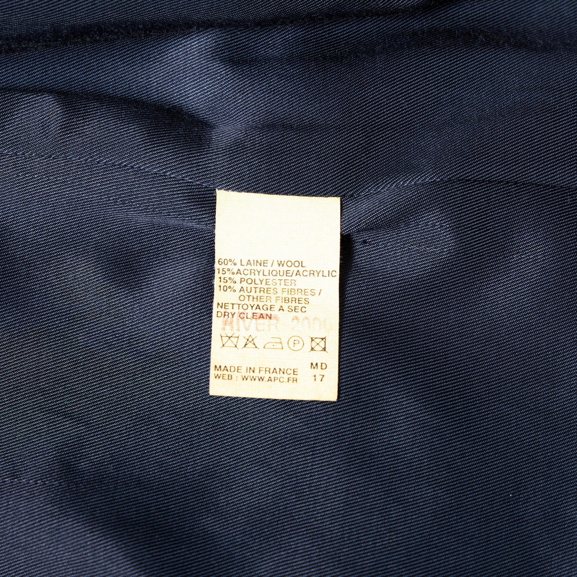 アーペーセー A.P.C. ロングコート スタンドカラー ブラウン系 S レディース フランス製 アウター コート ミニマル ヘリンボーン チェック