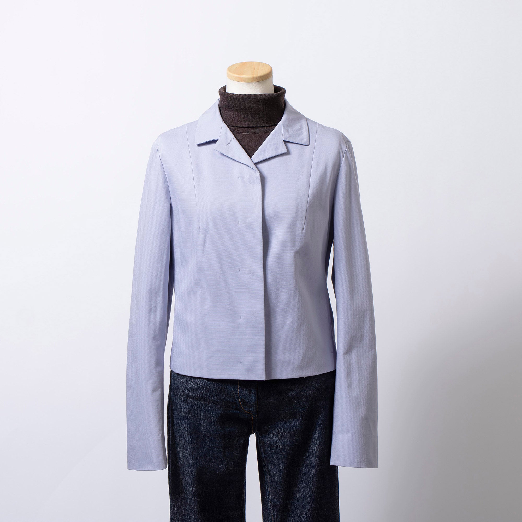 ジルサンダー JIL SANDER テーラードジャケット ラベンダー 38 レディース イタリア製 比翼仕立て ミニマル アウター カジュアルジャケット