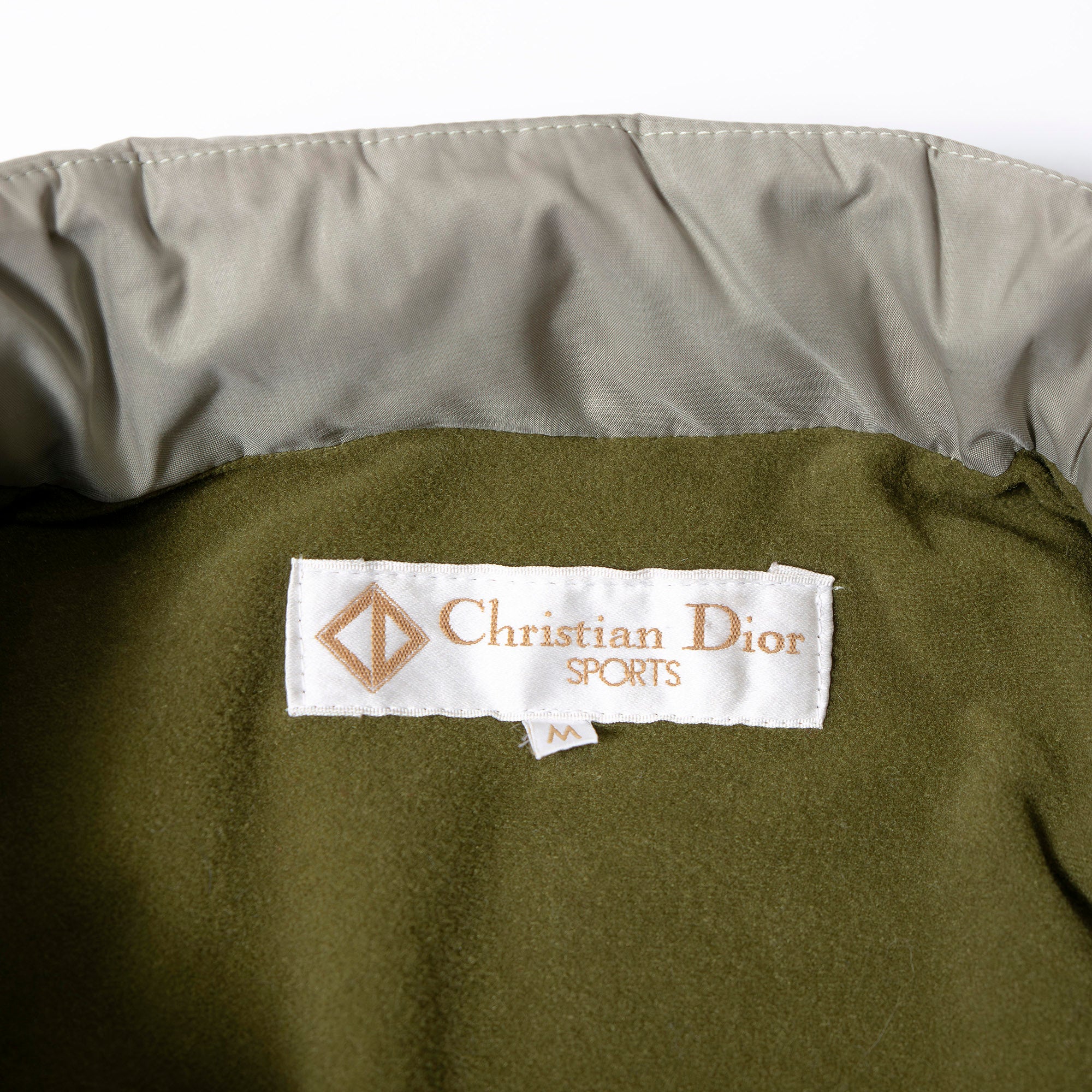 Christian Dior SPORTS Military Short Jacket, Khaki/Orange, Size M, Women's, 90s Bomber Jacket, MA1, Outerwear