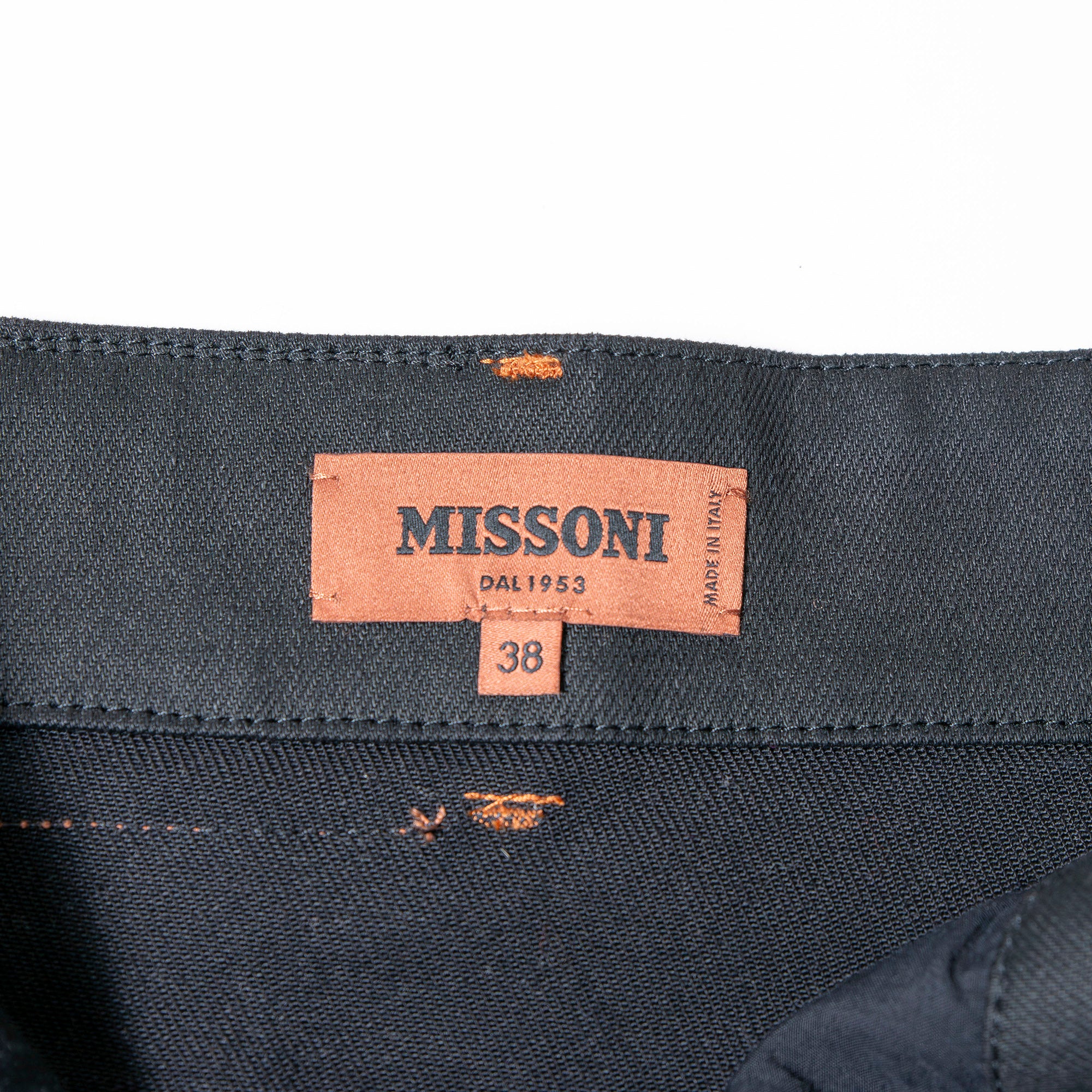 ミッソーニ MISSONI デニムスカート ブラック 38 レディース イタリア製 台形スカート ミニスカート タイトスカート ボトムス