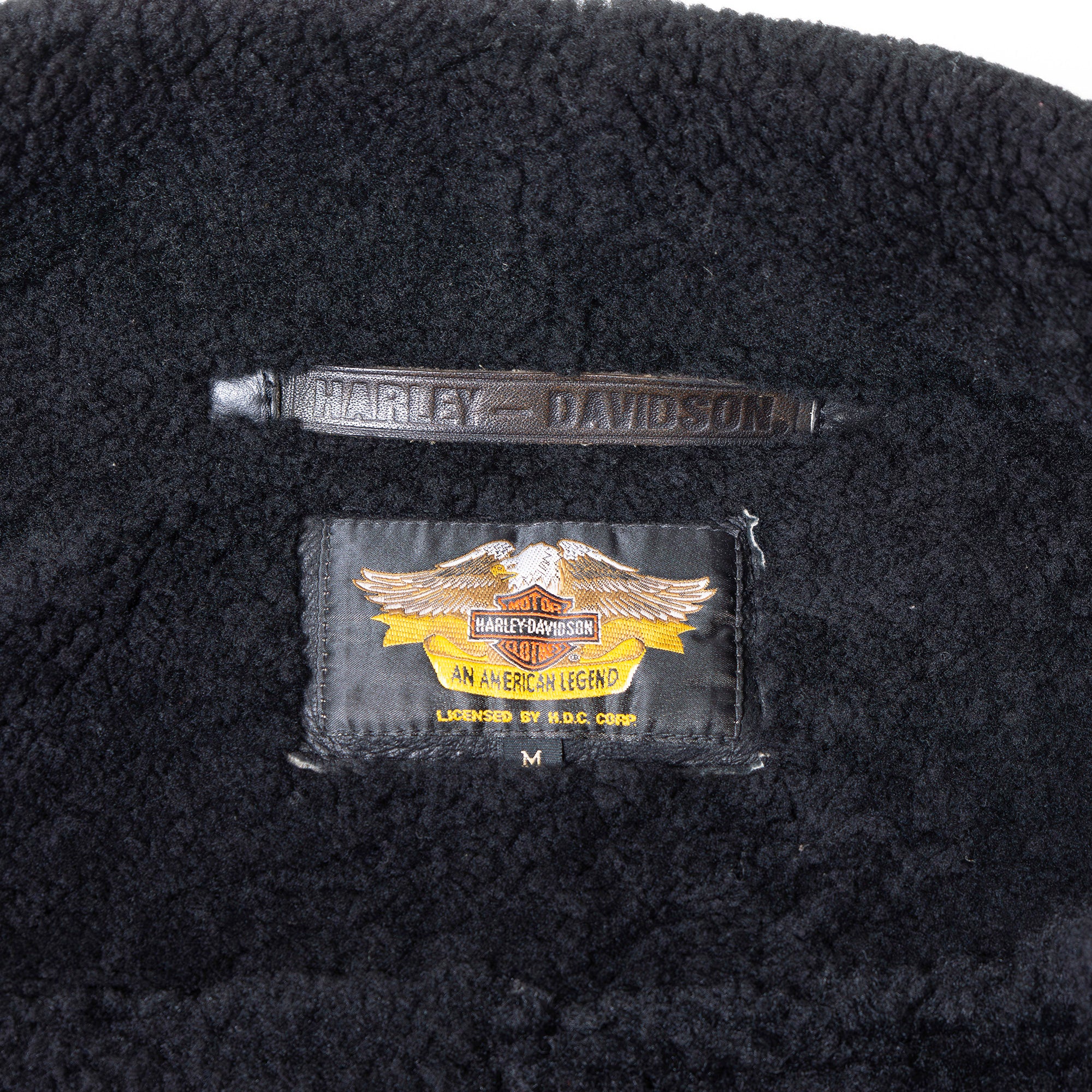 Harley-Davidson Men's Sheepskin Leather Jacket, Black, Size M, Mouton, Boa, Rider's Jacket