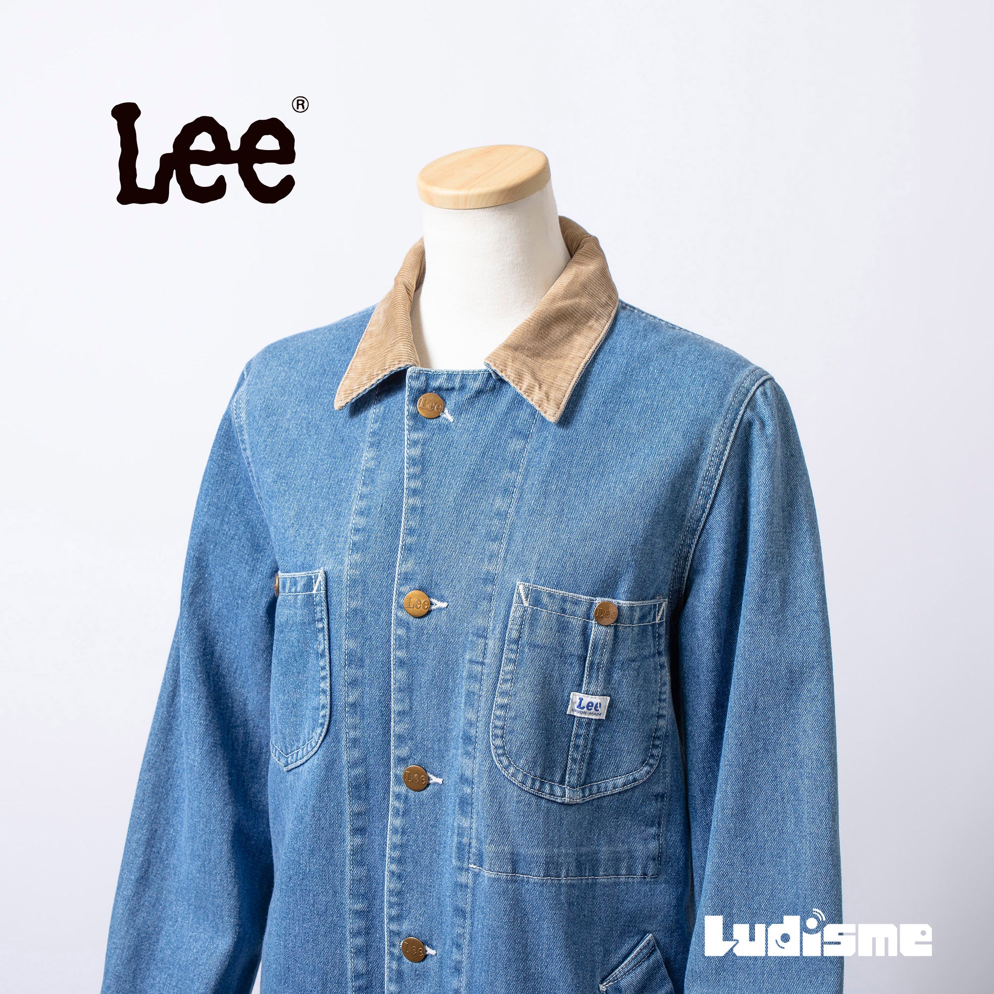 リー Lee デニムジャケット カバーオール コーデュロイ M ユニセックス アメカジ ワーク ライトオンス デニムシャツ カジュアルジャケット