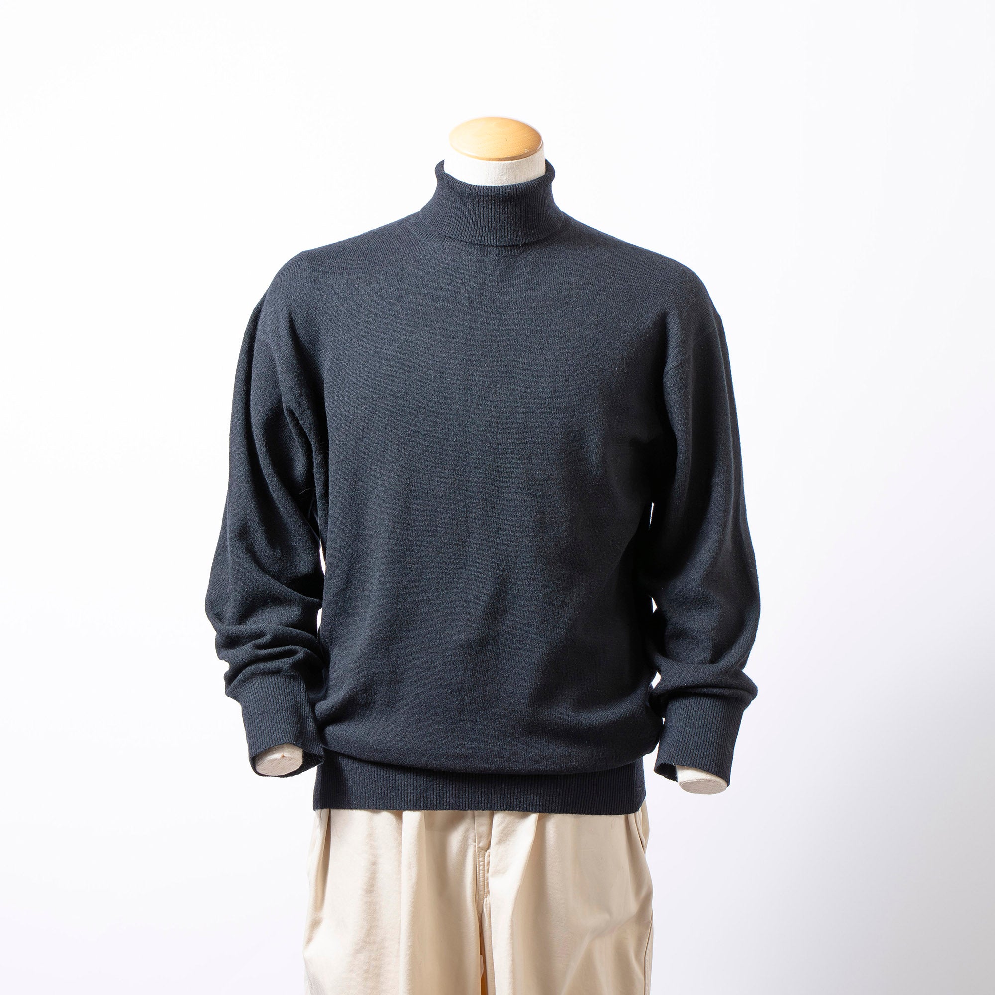 コムデギャルソン COMME des GARCONS HOMME タートルネックニット オーバーサイズ ブラック メンズ 薄手 ウール 80s 90s 川久保玲 セーター