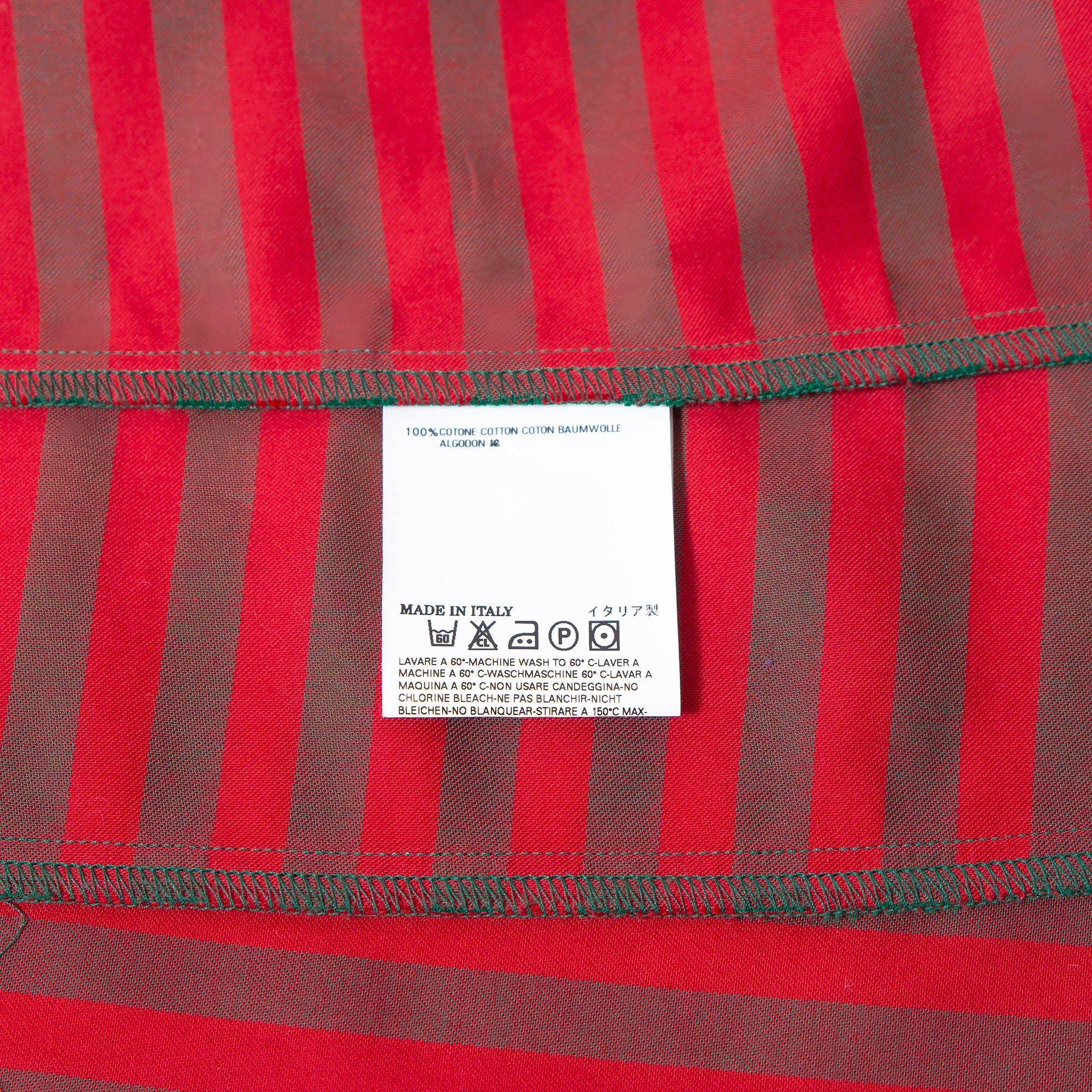 Vivienne Westwood MAN Striped Long Sleeve Shirt, Red/Green, Size 3, Made in Italy, Brand New with Tags, Tops