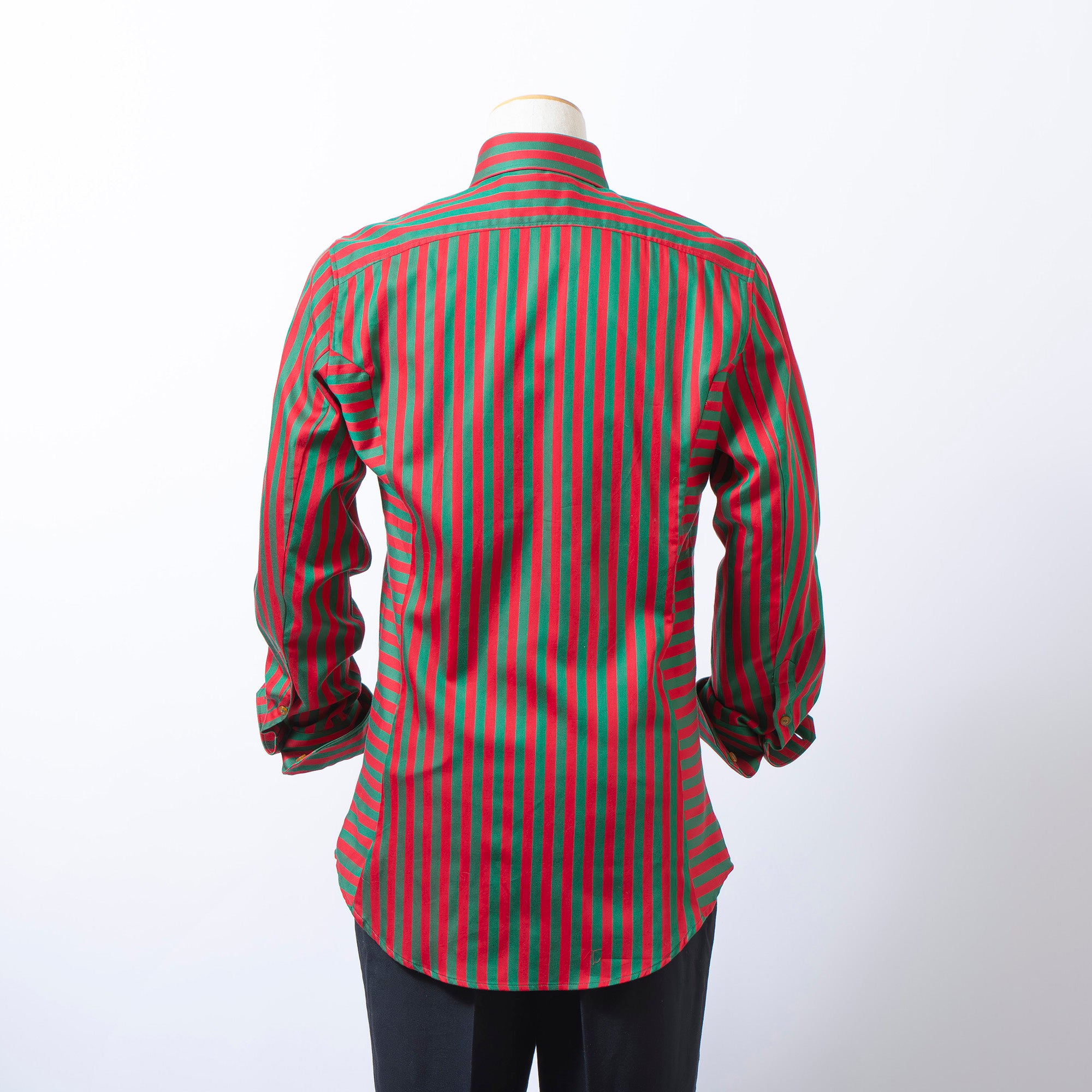 Vivienne Westwood MAN Striped Long Sleeve Shirt, Red/Green, Size 3, Made in Italy, Brand New with Tags, Tops