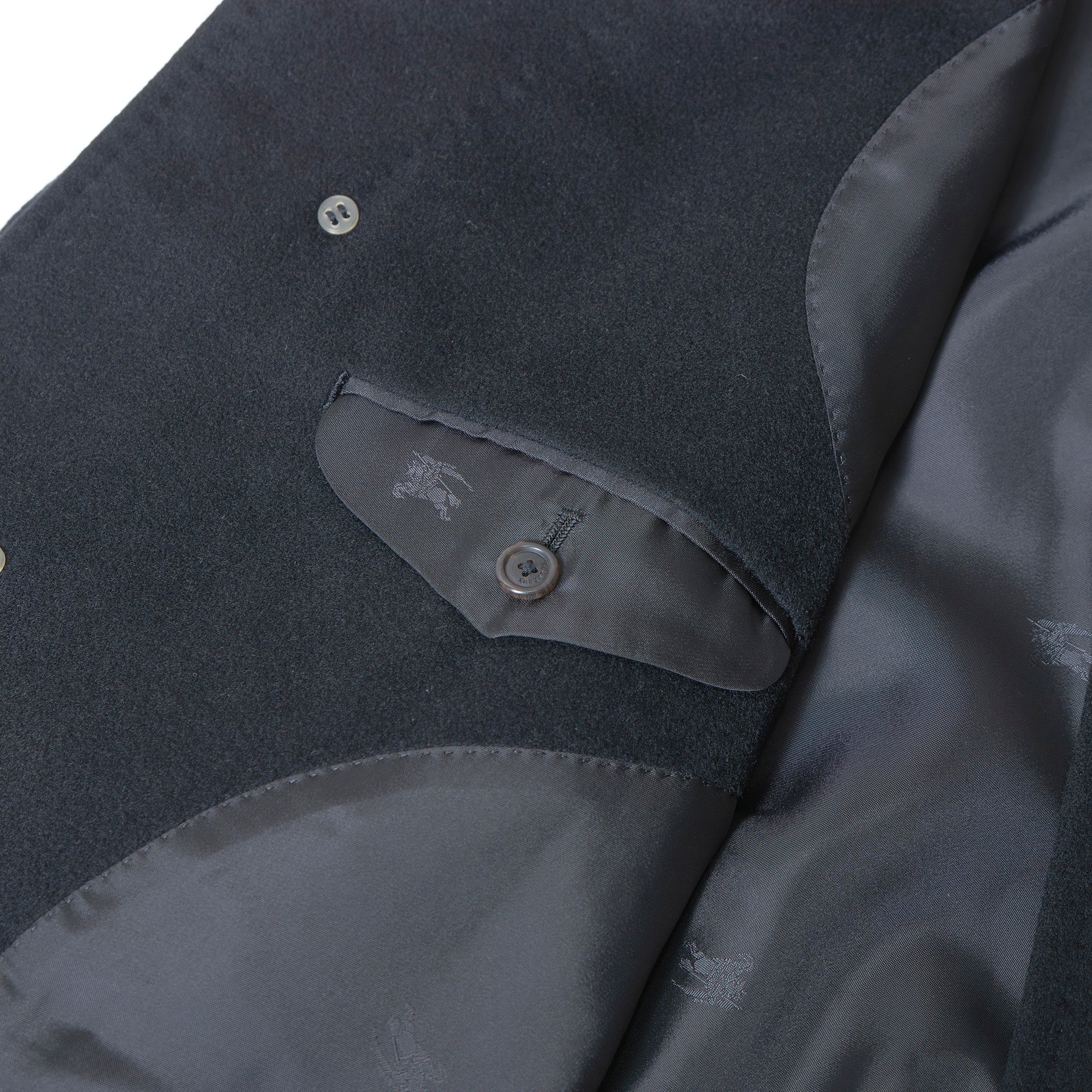 バーバリー BURBERRY London ステンカラーコート ブラック カシミヤ100% メンズ ラグランスリーブ 比翼仕立て 日本製 ロングコート