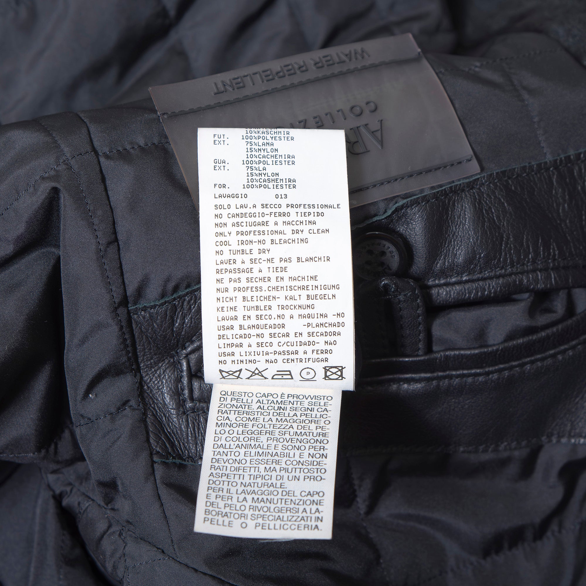 アルマーニ ARMANI COLLEZIONI ミリタリーコート ブラック 52 ハンガリー製 モーターサイクルコート ミリタリージャケット ライダース