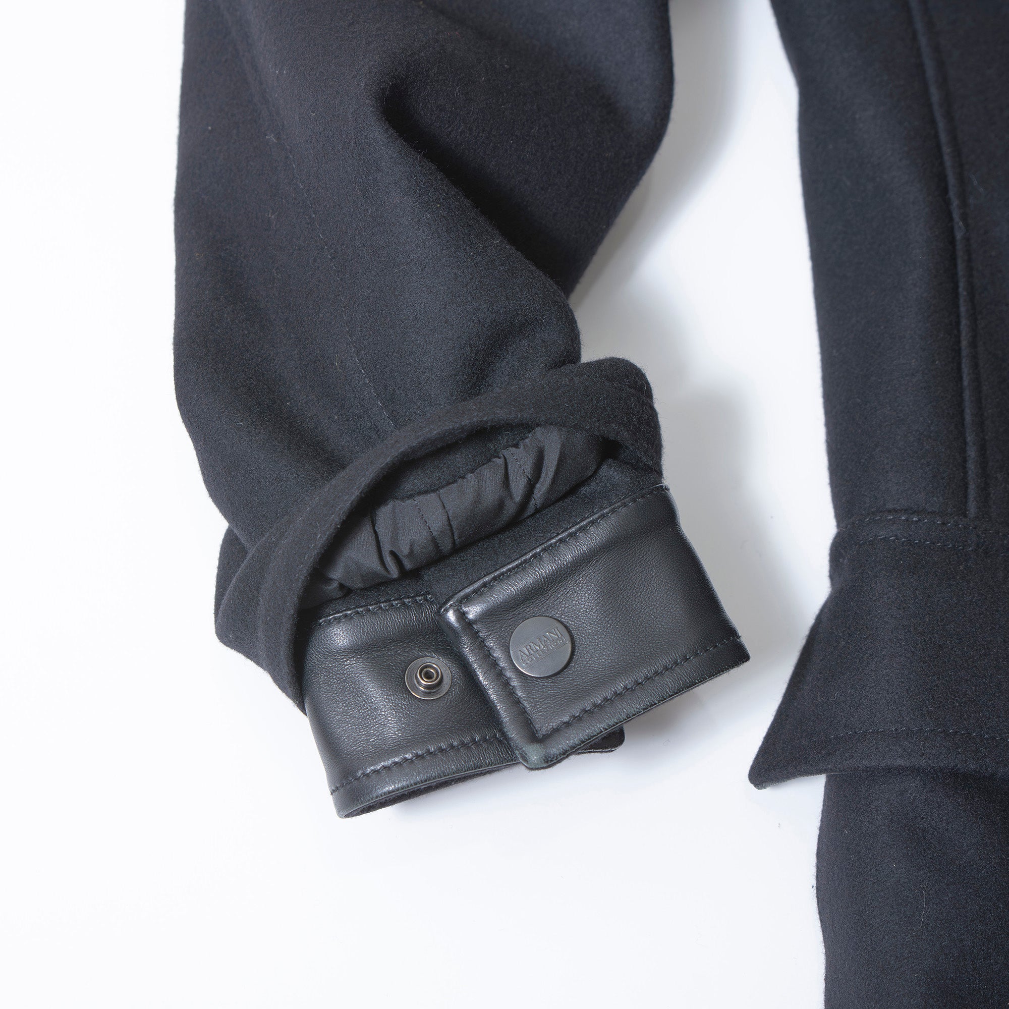 アルマーニ ARMANI COLLEZIONI ミリタリーコート ブラック 52 ハンガリー製 モーターサイクルコート ミリタリージャケット ライダース