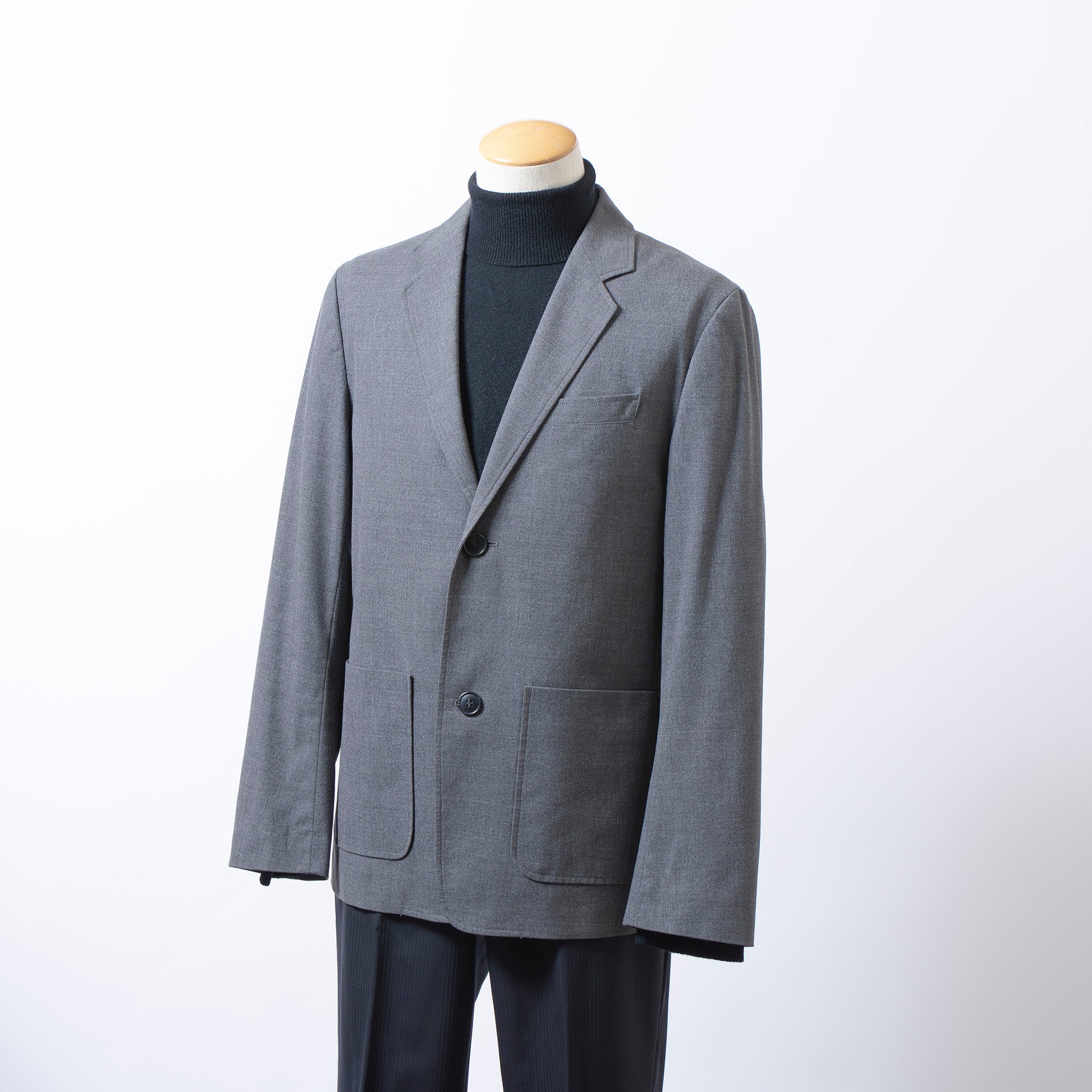 アーペーセー A.P.C テーラードジャケット グレー S メンズ パッチポケット アウター カジュアルジャケット ミニマル