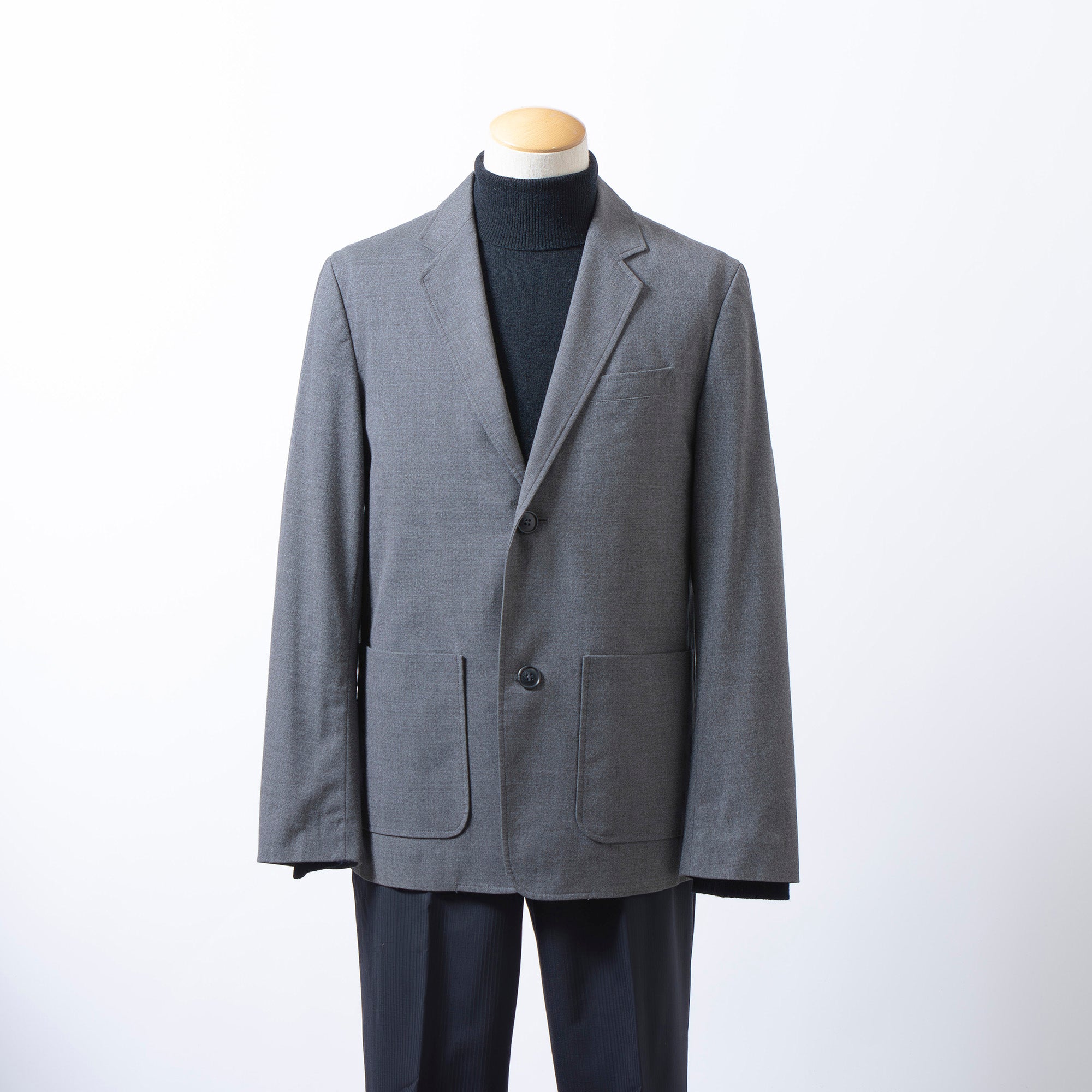 アーペーセー A.P.C テーラードジャケット グレー S メンズ パッチポケット アウター カジュアルジャケット ミニマル