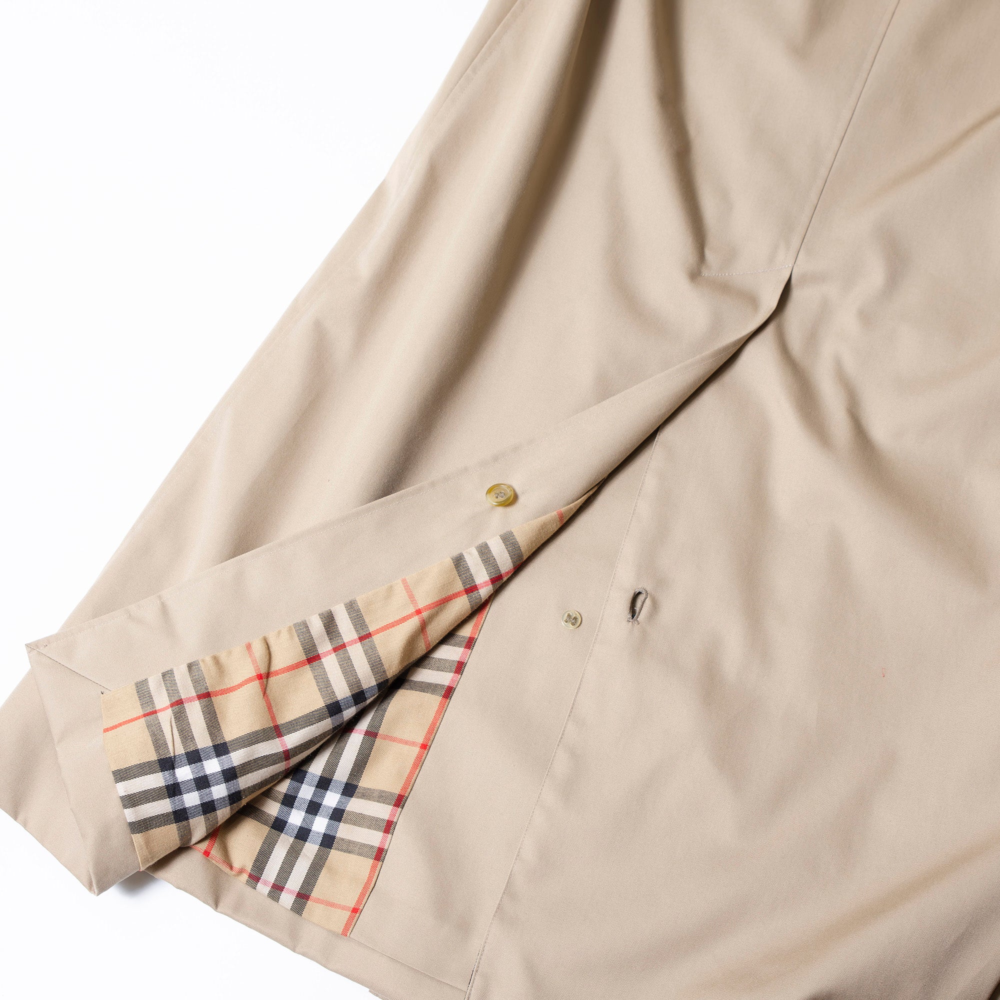 80s 英国製 バーバリー Burberrys ステンカラーコート ベージュ ノバチェック レディース トレンチコート バルマカーンコート