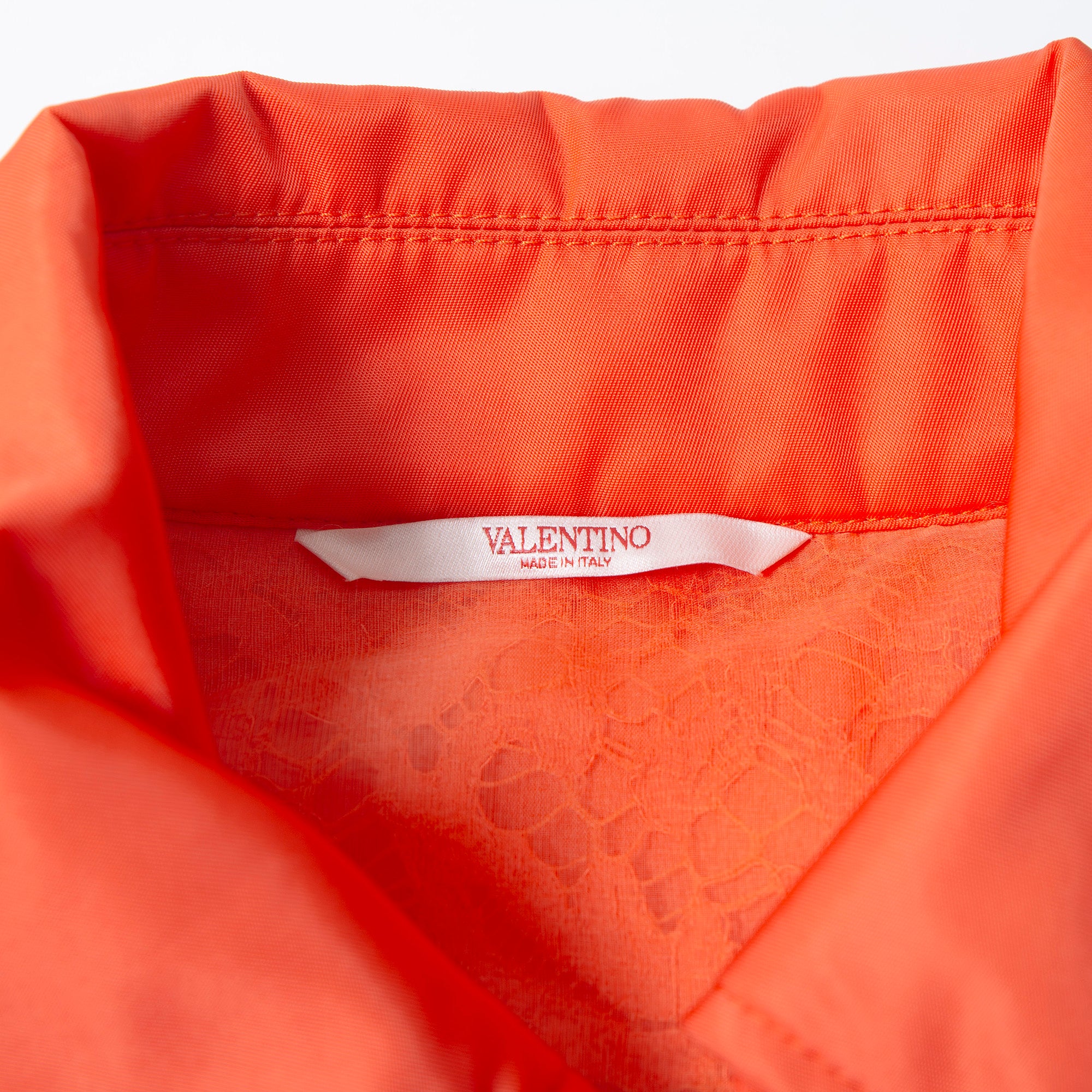 ヴァレンティノ VALENTINO レース切り替え ボンバージャケット オレンジ レディース 44 ◆タグ付き未使用品◆ フライトジャケット MA-1