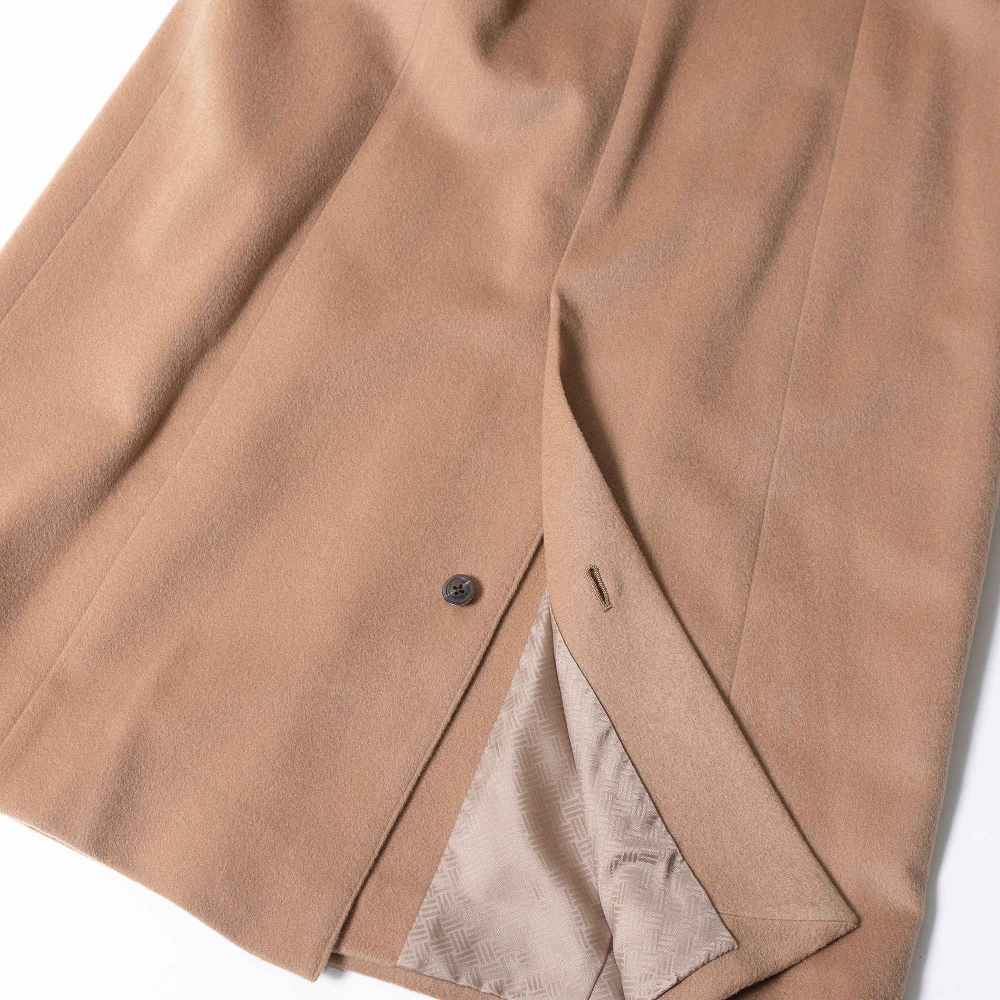 ポールスチュアート Paul Stuart バルマカーンコート カシミヤ100% ベージュ キャメル レディース 8 ロング チェスター ステンカラー