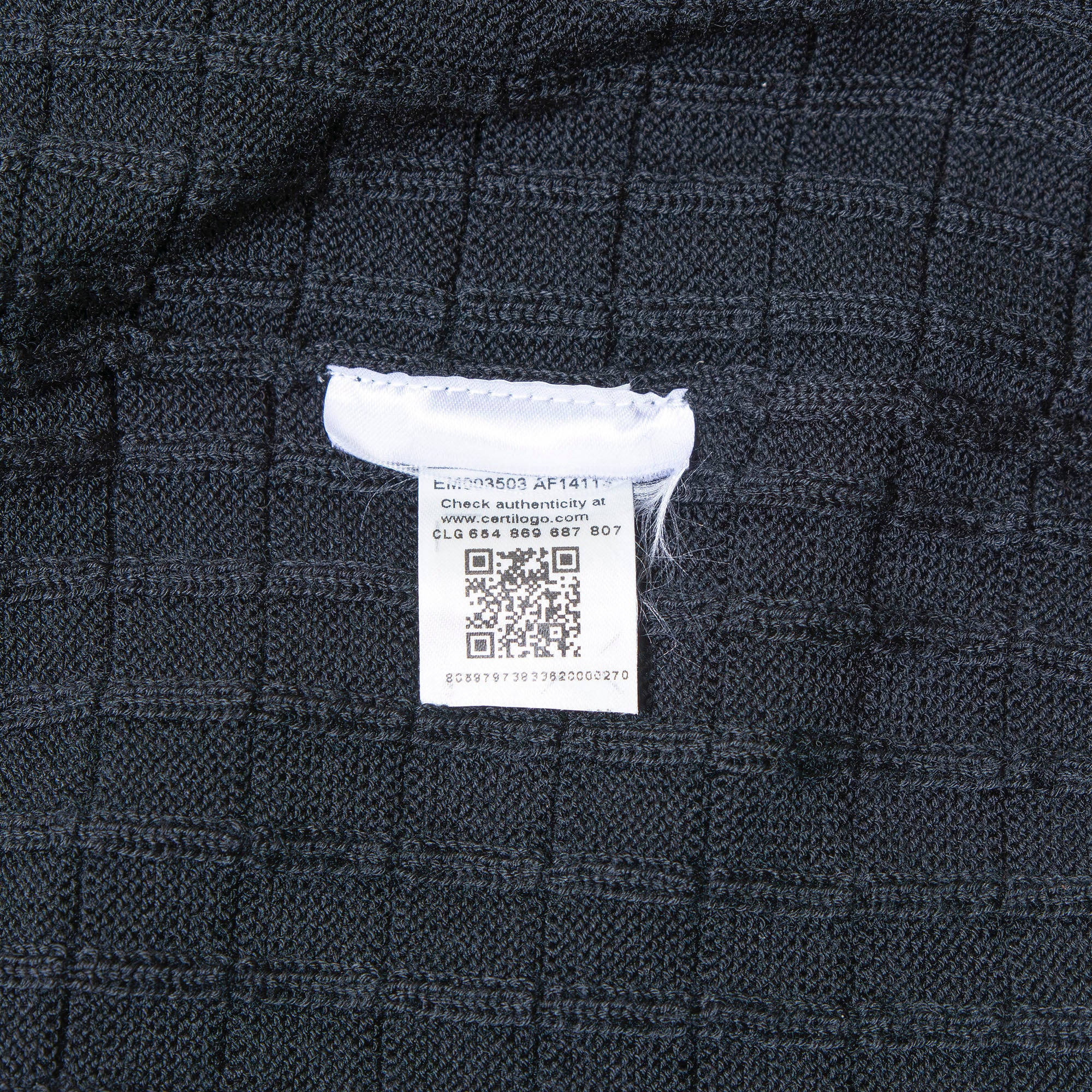 エンポリオアルマーニ EMPORIO ARMANI ドライバーズニット ジップアップ ブラック メンズ L ワッフル編み トップス セーター ハイネック