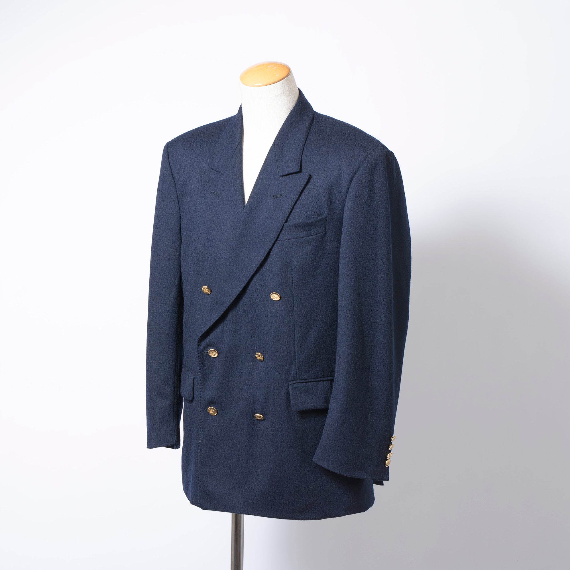 バーバリー Burberrys 90s 英国製 テーラードジャケット ダブルブレスト ネイビー 6釦 メンズ アウター 紺ブレ ブレザー ヴィンテージ