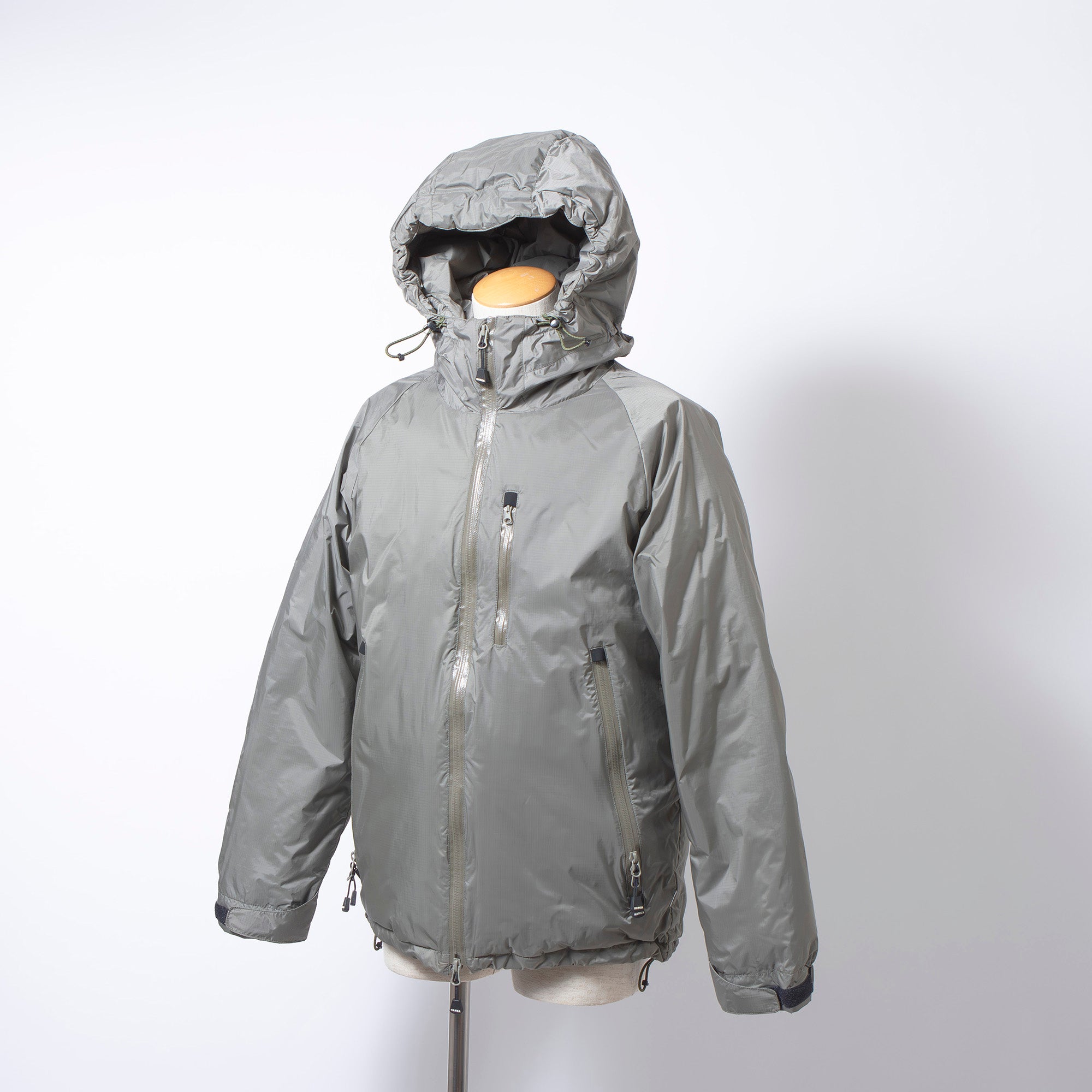 ナンガ NANGA オーロラダウンジャケット グレー メンズ L 日本製 オーロラテックス 防水透湿 フーデッド アウトドア マウンテンパーカー
