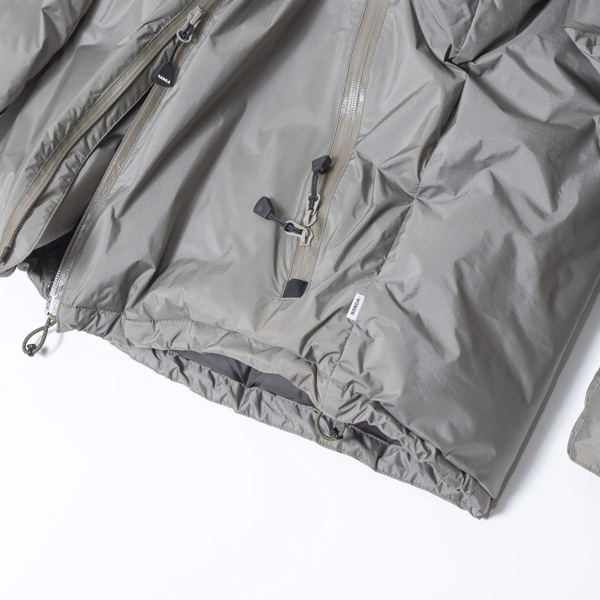 ナンガ NANGA オーロラダウンジャケット グレー メンズ L 日本製 オーロラテックス 防水透湿 フーデッド アウトドア マウンテンパーカー