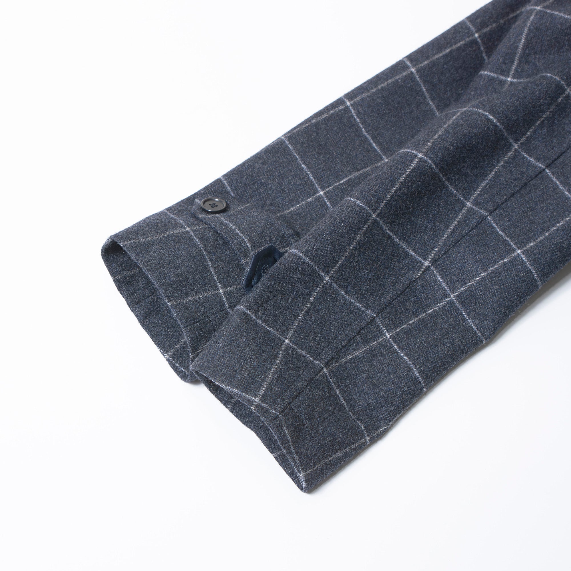 ユナイテッドアローズ ロロピアーナ Loro Piana STORM SYSTEM チェスターコート グラフチェック ライナー付 グレー メンズ L ロングコート