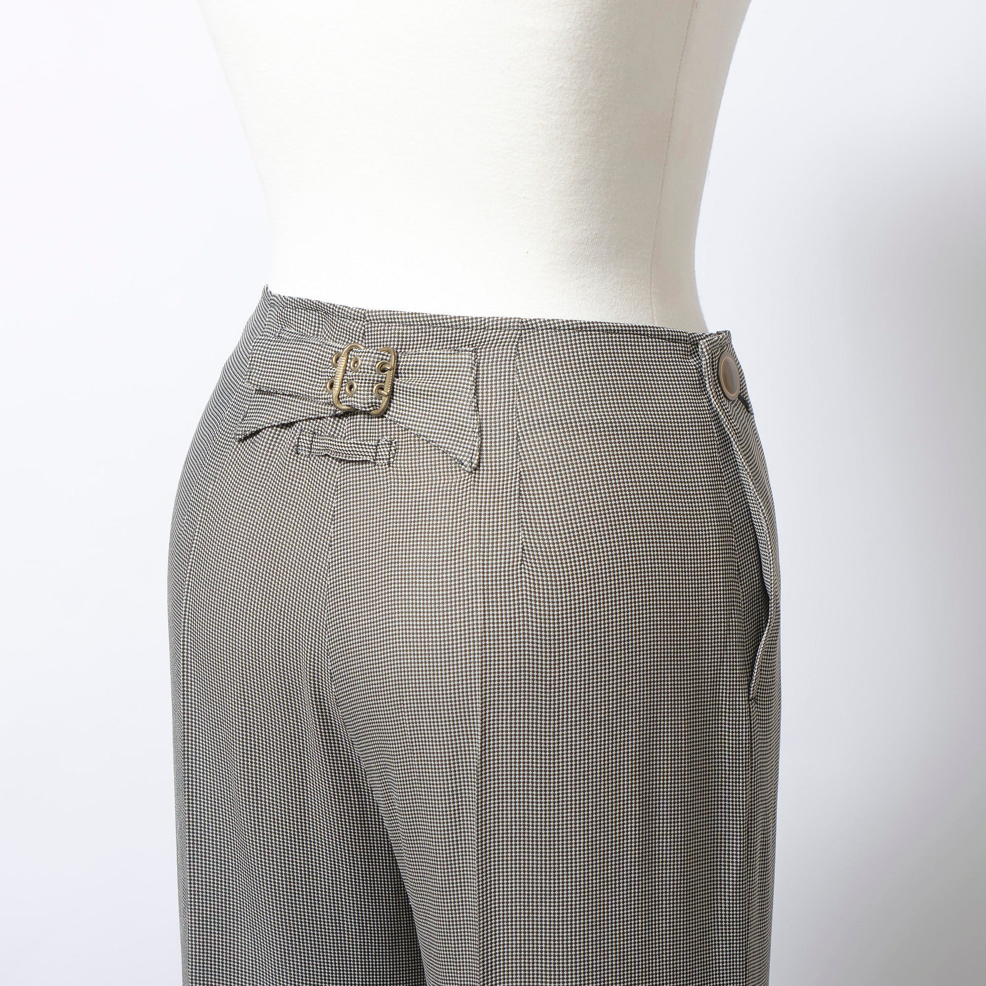 ジャンポールゴルチエ Jean Paul Gaultier FEMME セーラーパンツ 千鳥柄r チェック レディース 40 フレアパンツ スラックス センタープレス
