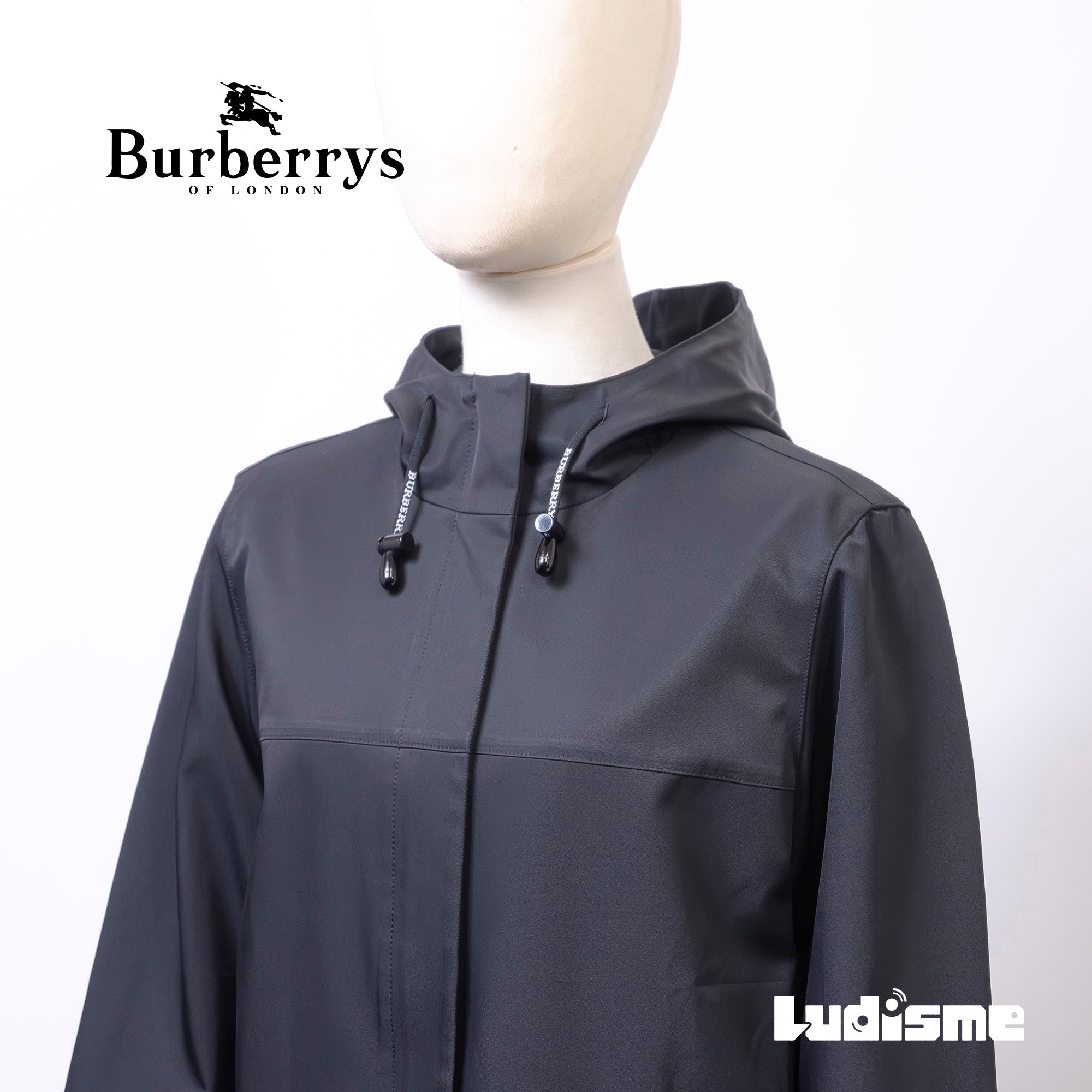バーバリー BURBERRY ジップアップブルゾン フーデッドコート ブラック レディース 40 フード付き ノバチェック ライトアウター 春秋