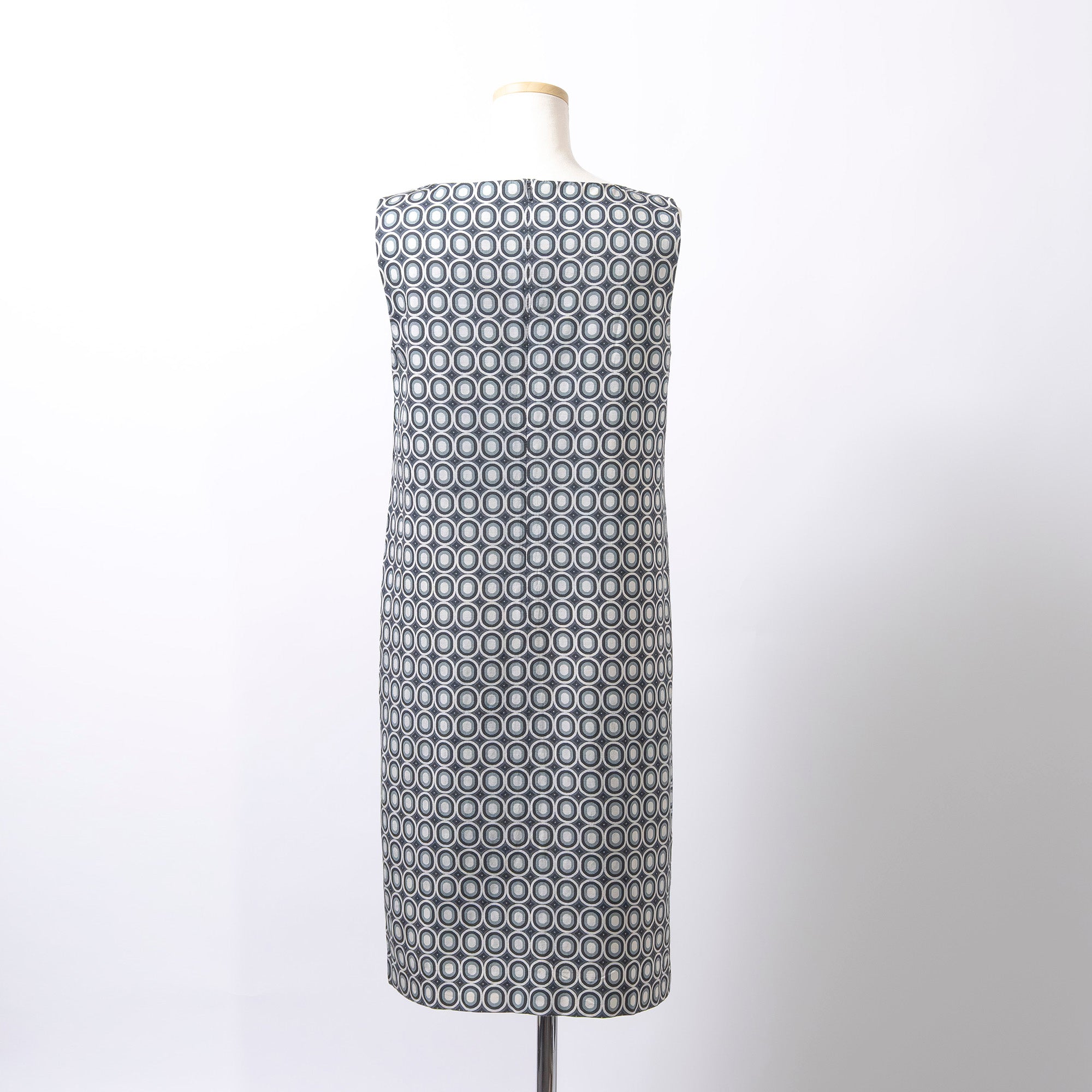 マックスマーラ Max Mara STUDIO ノースリーブワンピース 総柄 レディース 40 165/88A ひざ丈ワンピース 裏地あり コットン レーヨン