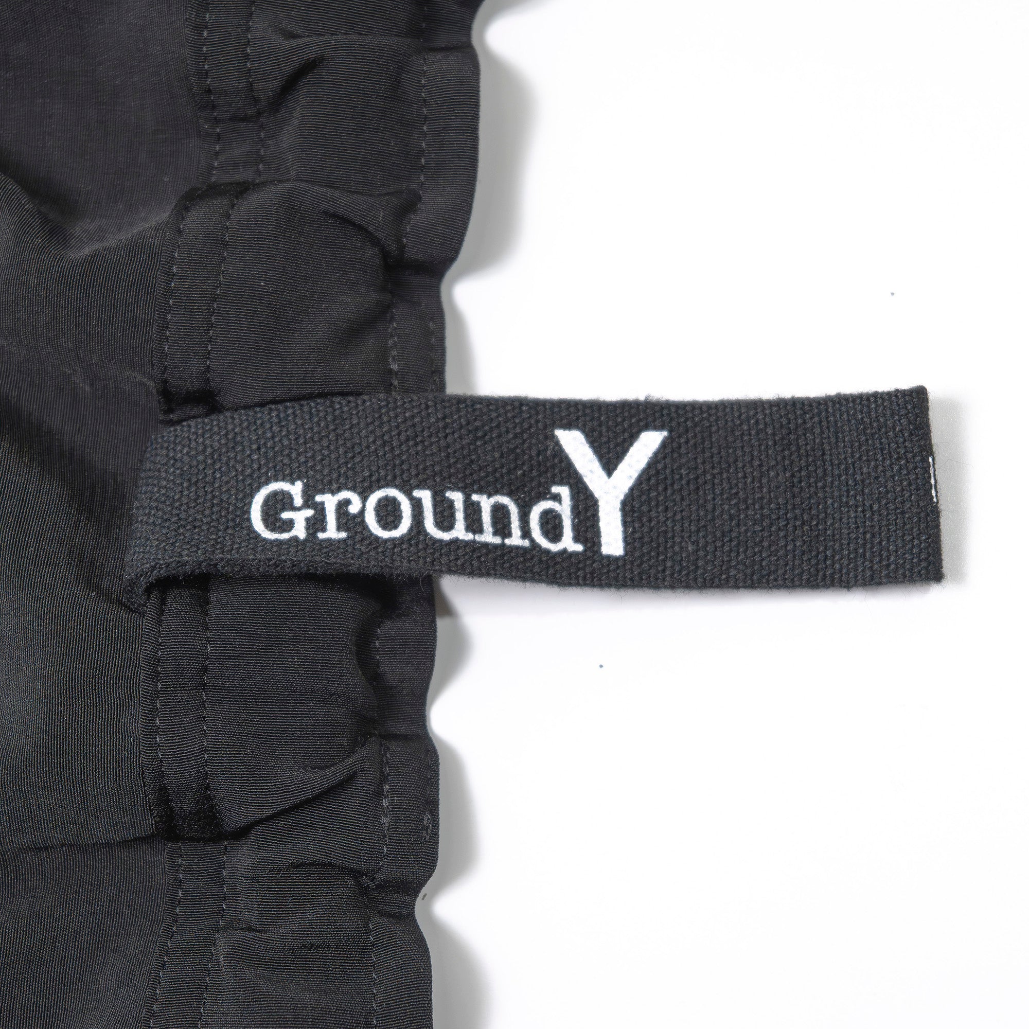 ヨウジヤマモト Ground Y グラウンドワイ スカートパンツ ブラック ユニセックス 袴パンツ ラップパンツ アシンメトリー ワイド 変形パンツ