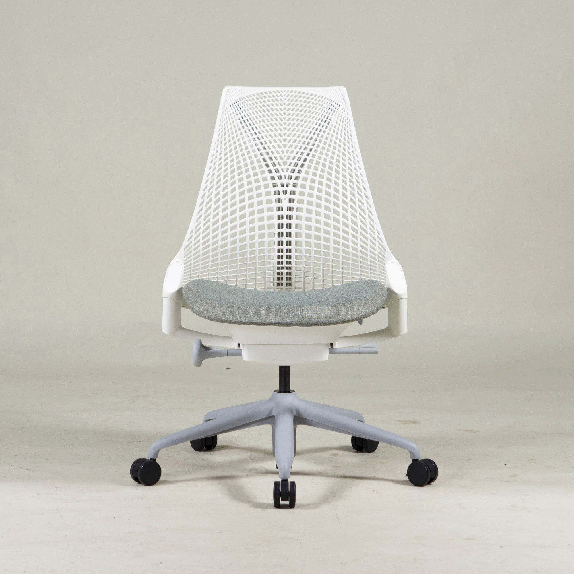 ◆美品◆Herman Miller/ハーマンミラー セイルチェア アームレス ホワイト×グレー デスクチェア OAチェア 昇降式 リクライニング