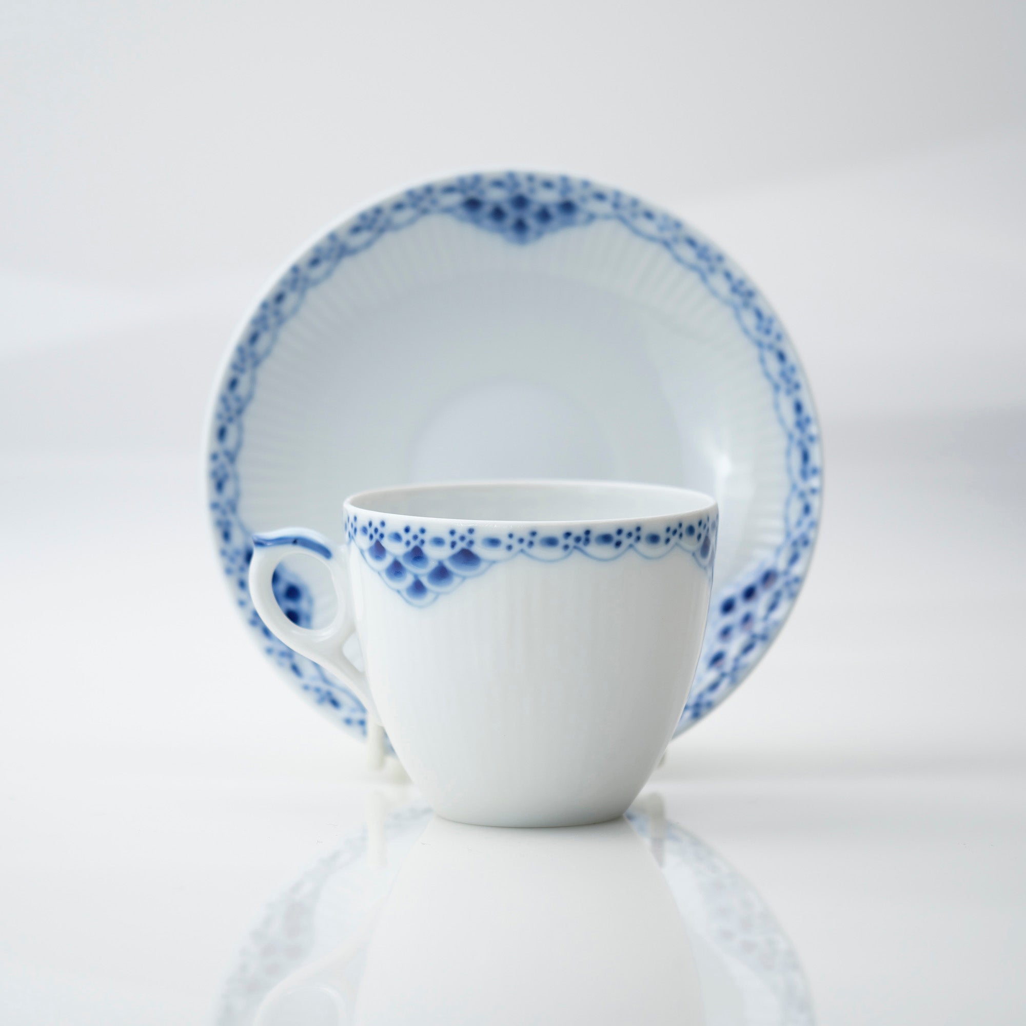 ROYAL COPENHAGEN PRINCESS BLUE Cup &amp; Saucer (3)