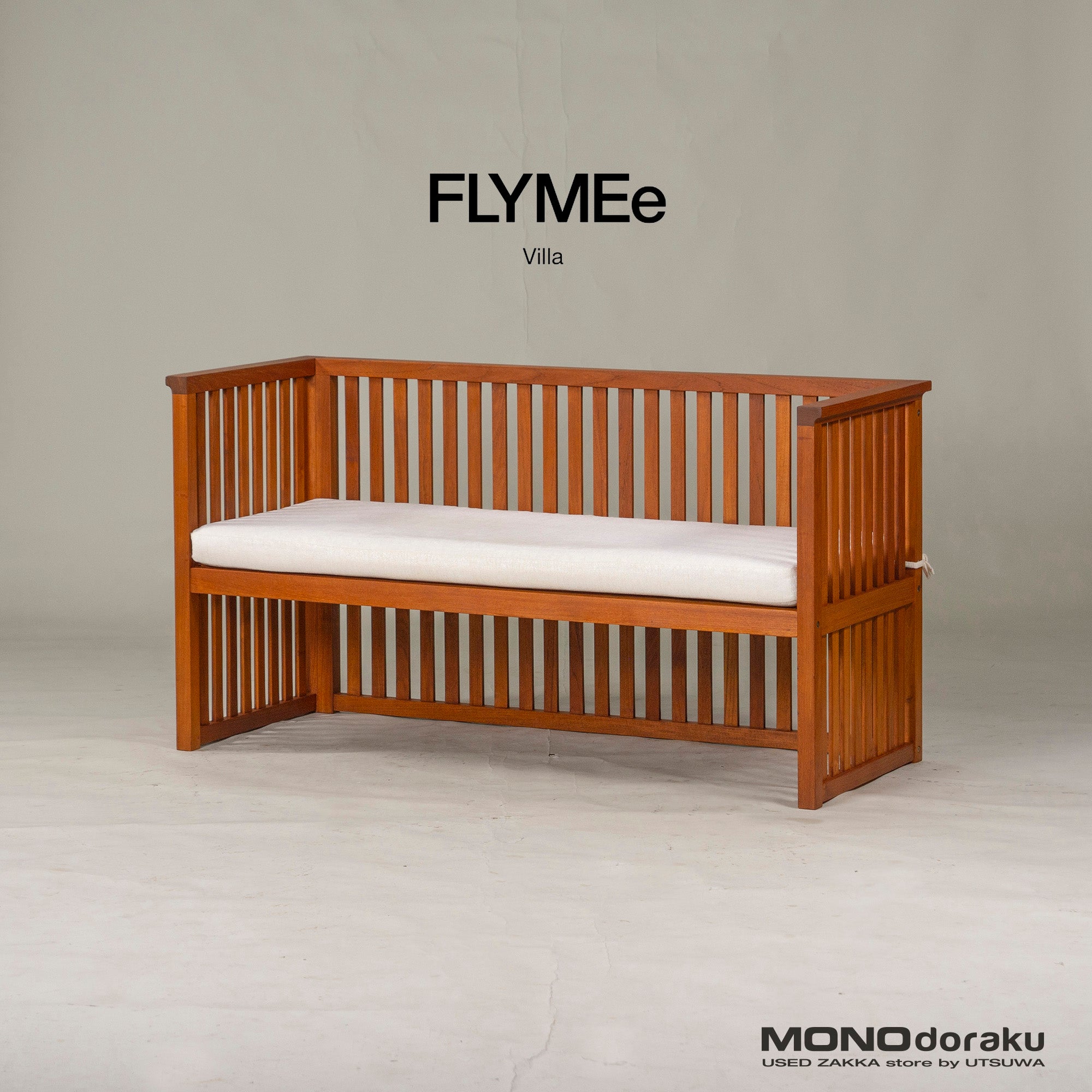 Flyme Garden Bench FLYMEe Villa Teak 2-seater bench with cushion (1) Sofa Asian Oriental