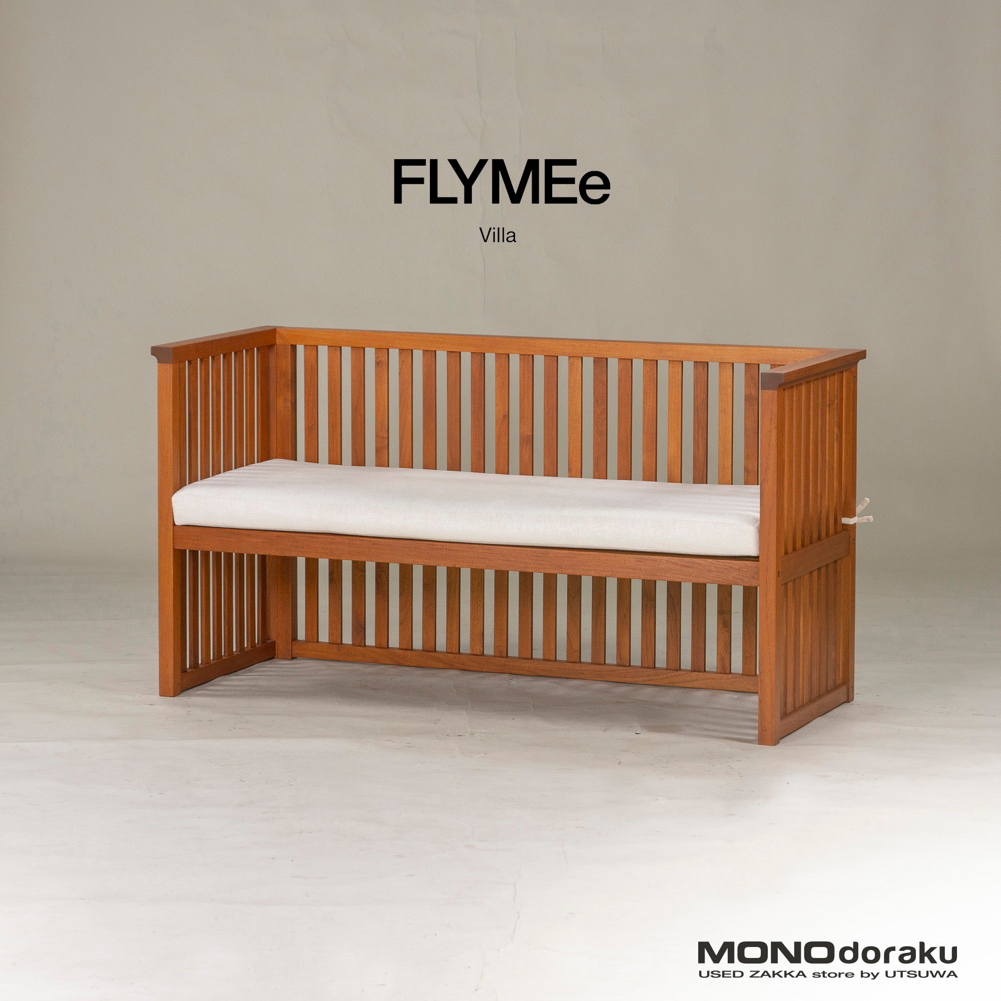 Flyme Garden Bench FLYMEe Villa Teak 2-seater bench with cushion (2) Sofa Asian Oriental