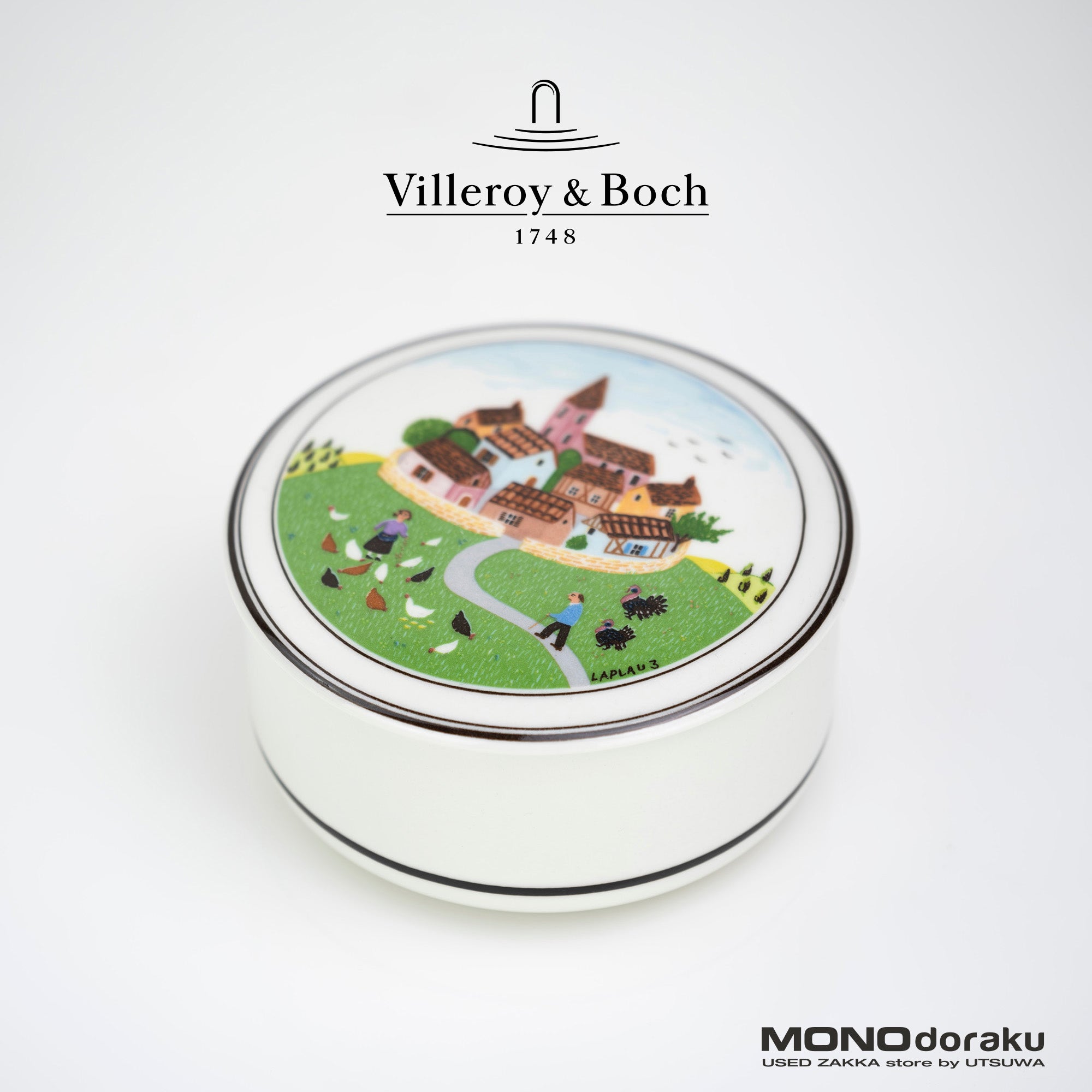 ビレロイ&ボッホ ナイーフ ジェラール・ラプラウ Villeroy & Boch Design Naif Gerard Laplau ボンボニエール 蓋付き容器