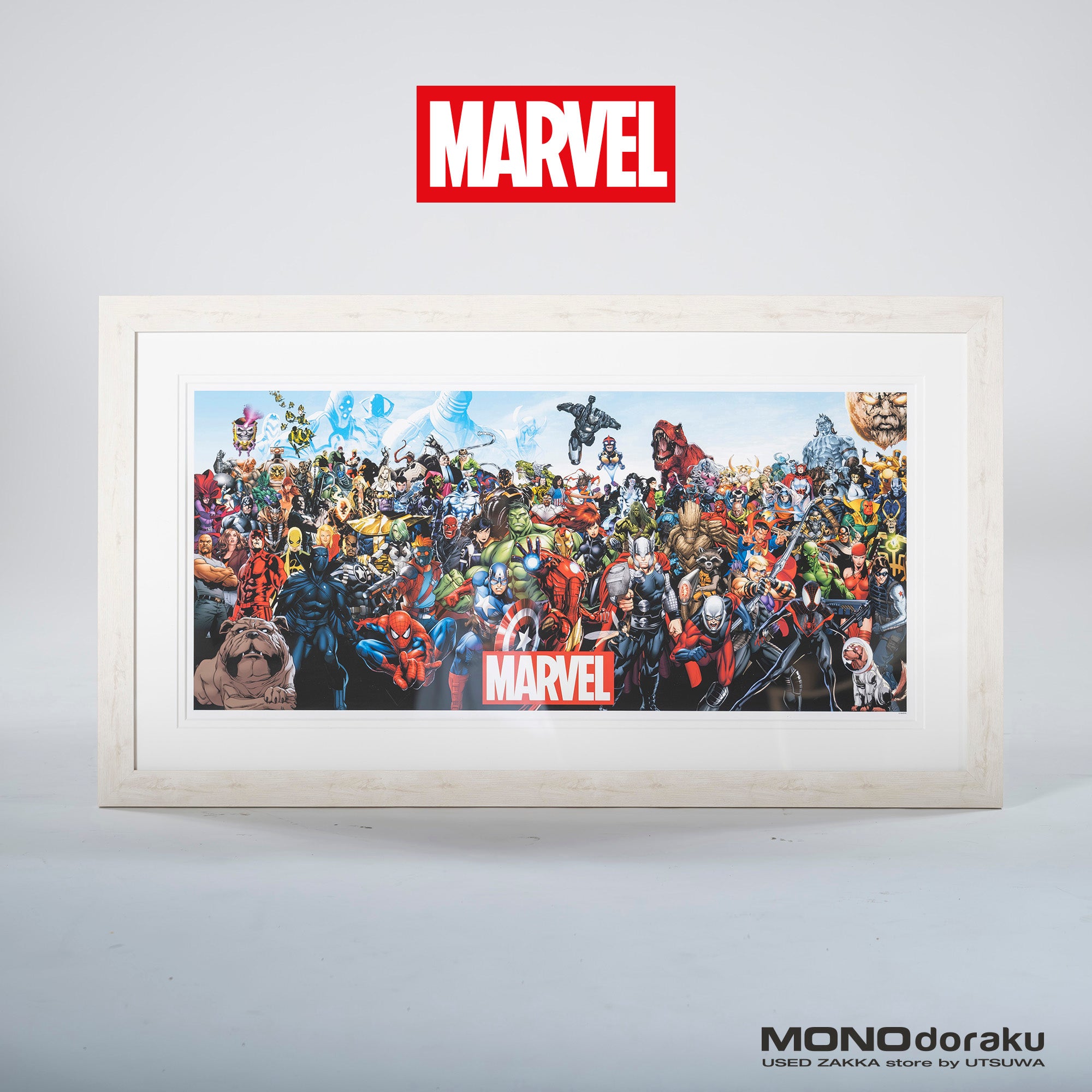 ポスター MARVEL マーベル MARVEL展限定 MARVELヒーローズ ジークレー版画 額縁付き アメコミ