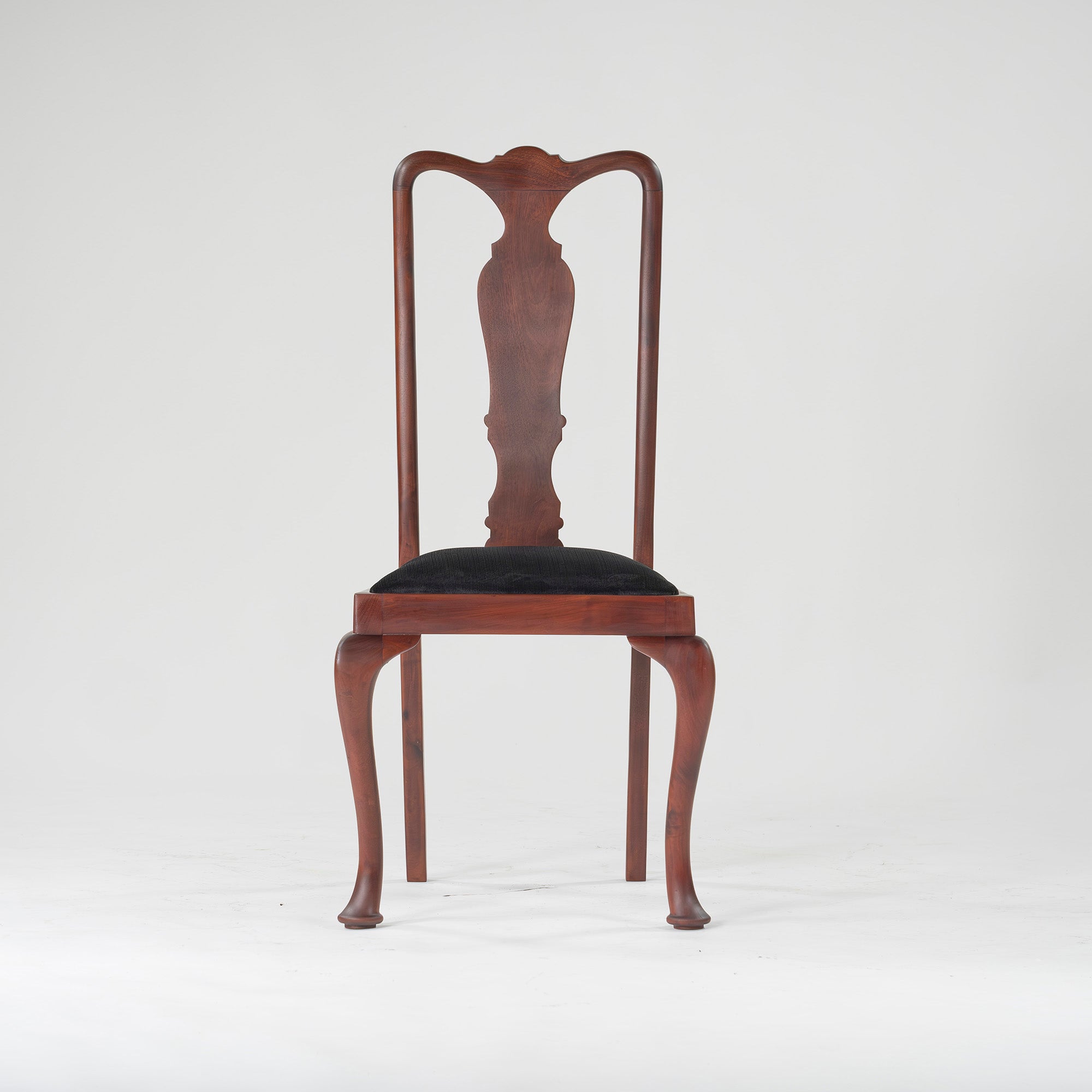 Dining Chair, British Antique, Queen Anne Chair, Mahogany (2), 1930s, British Vintage, Classic Design, Cat Legs