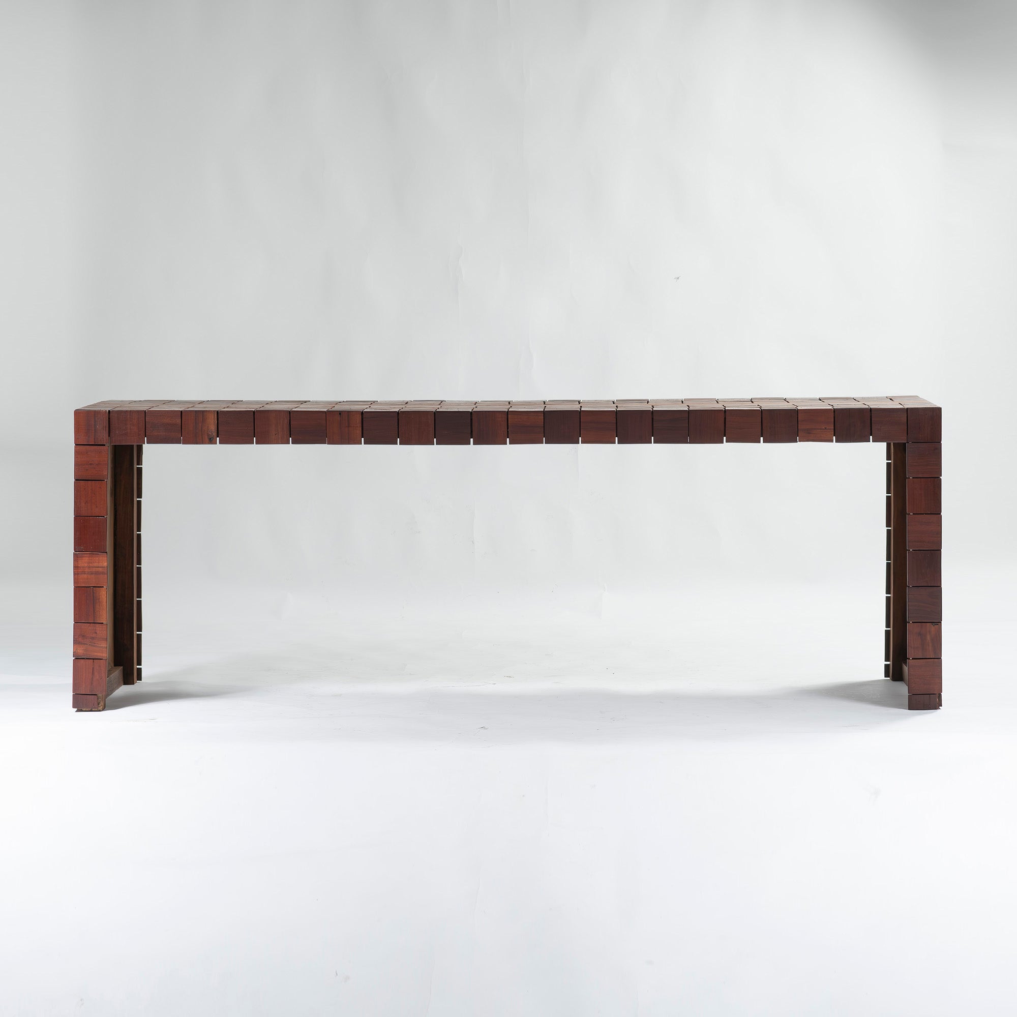 Console table Vintage Teak wood Recycled wood Antique Counter table Side table Display shelf Shelf Store fixtures