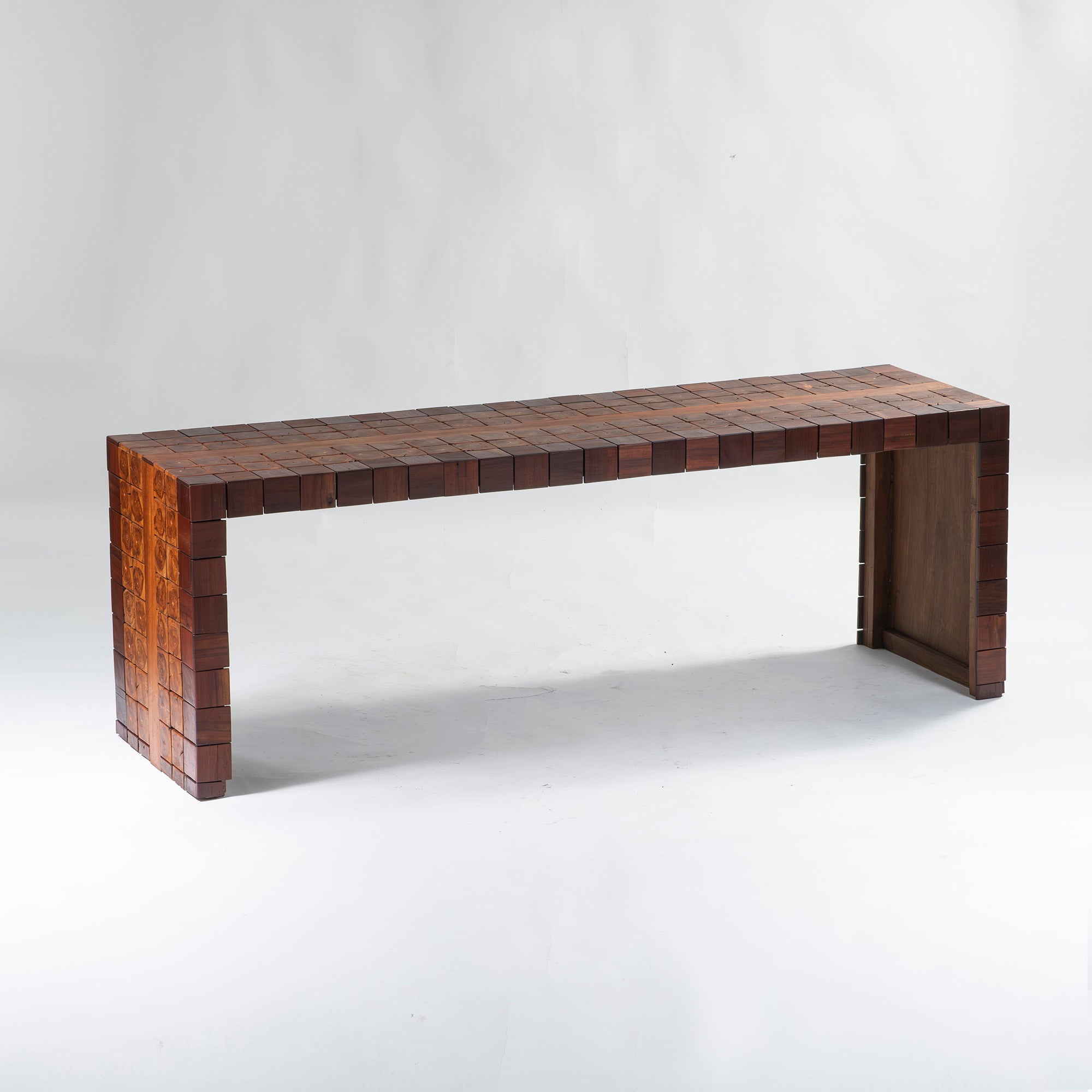 Console table Vintage Teak wood Recycled wood Antique Counter table Side table Display shelf Shelf Store fixtures