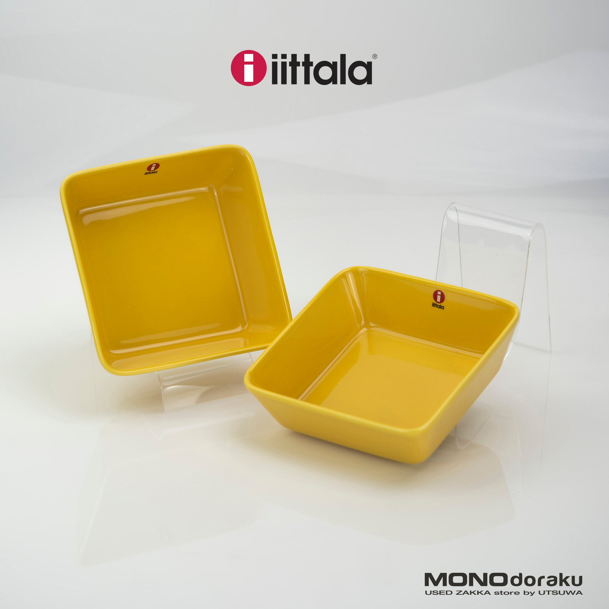 イッタラ ティーマ iittala Teema スクエアプレート  ハニー 2枚組 美品