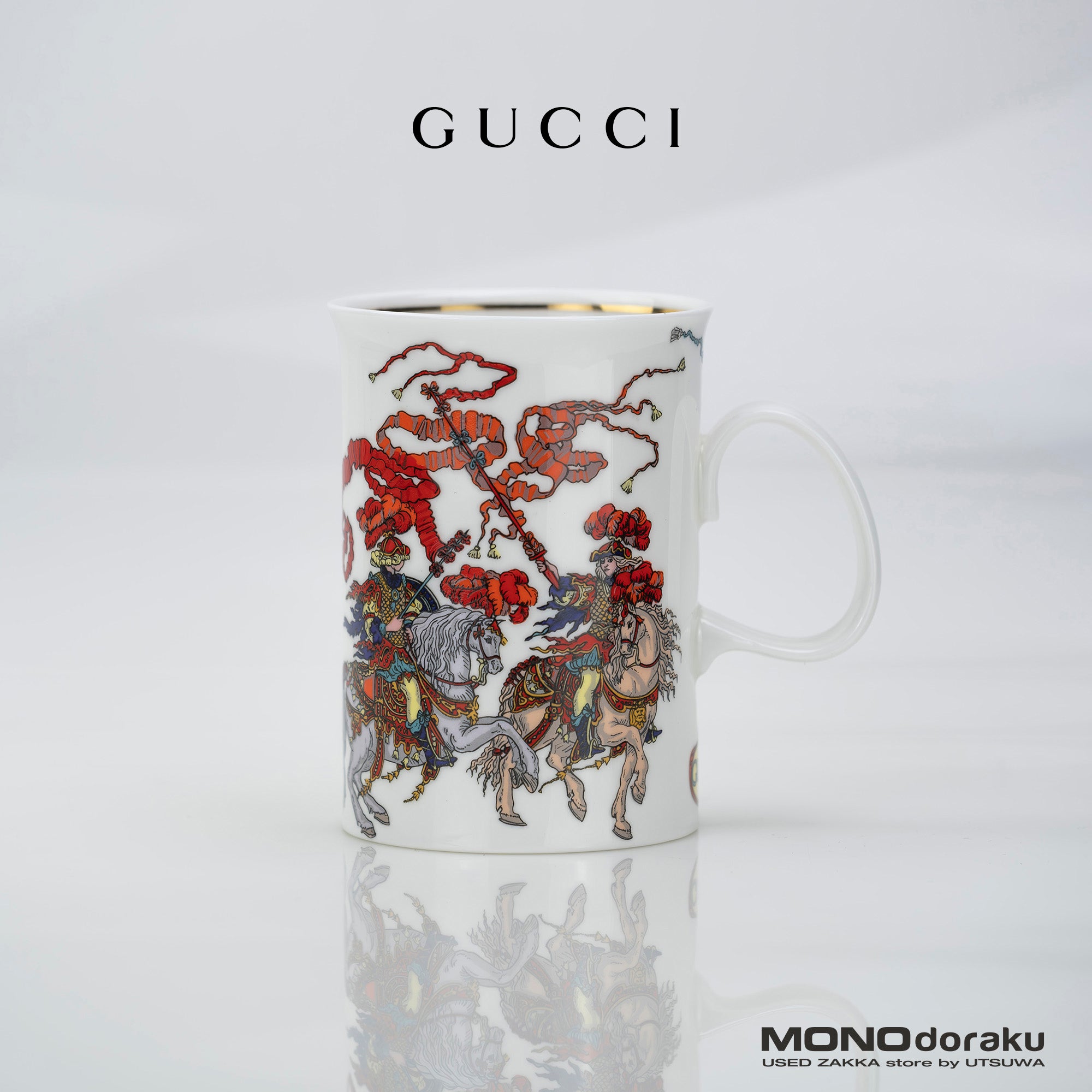 グッチ GUCCI オールドグッチ マグカップ 1980年代 ボーンチャイナ