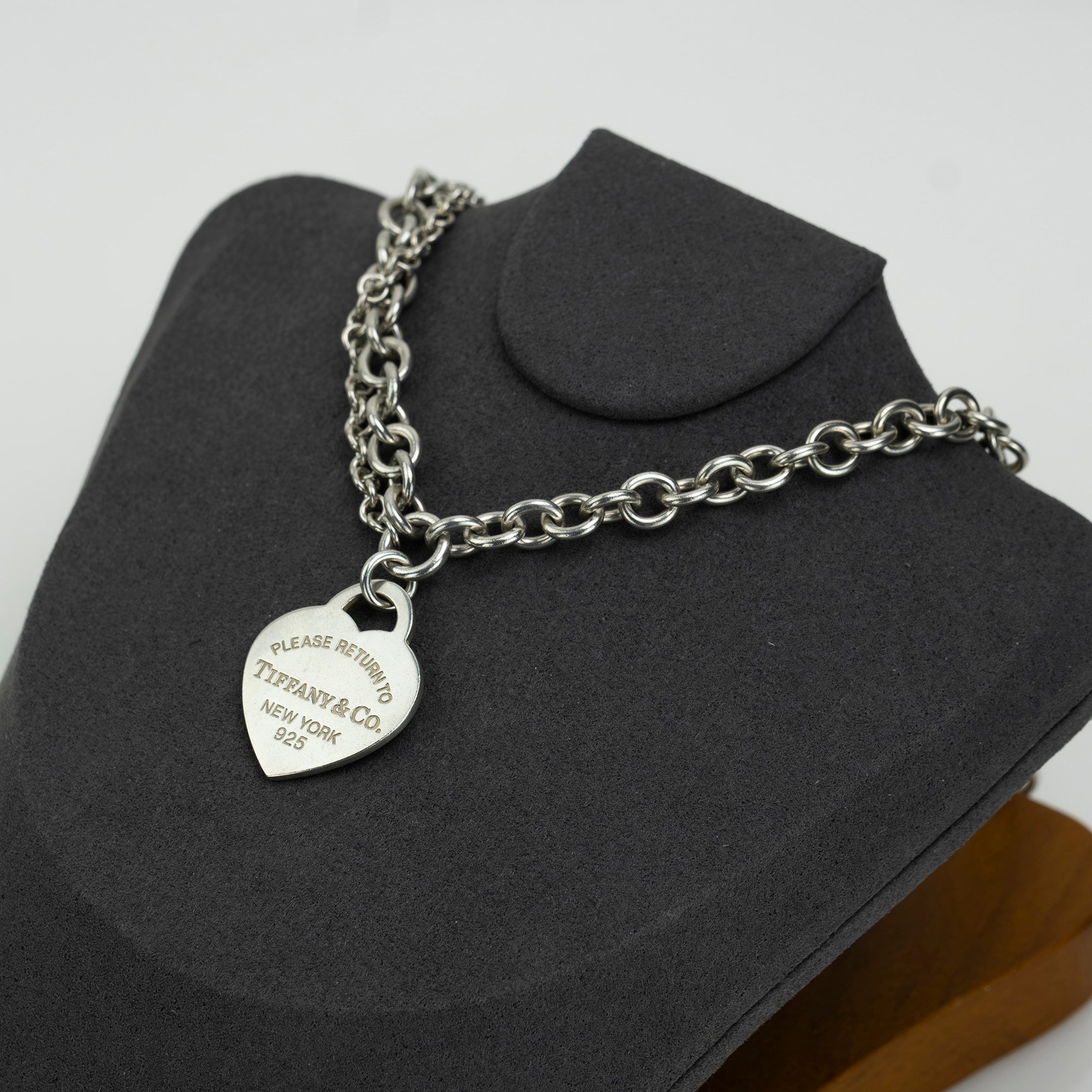 Tiffany &amp; Co. Return to Tiffany Heart Tag Choker Necklace, Silver 925, 53.5g