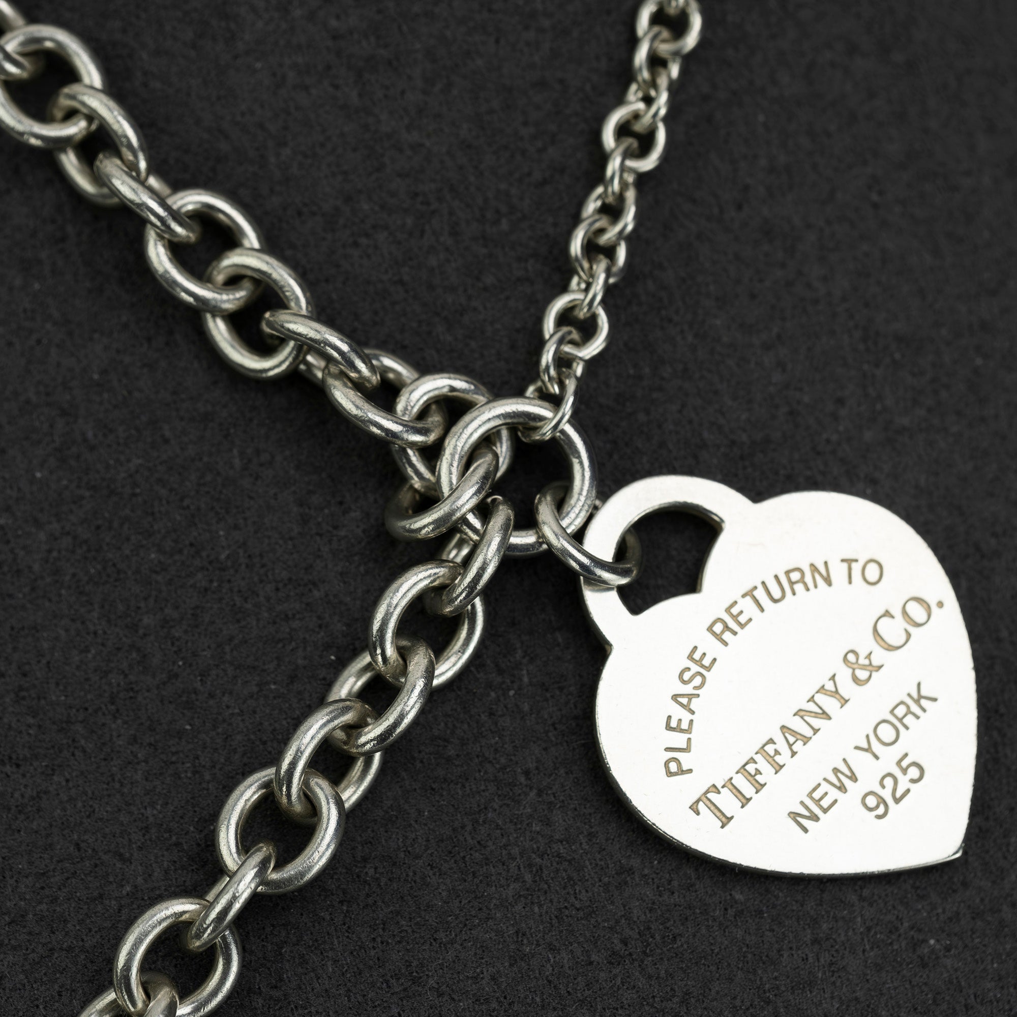 Tiffany &amp; Co. Return to Tiffany Heart Tag Choker Necklace, Silver 925, 53.5g