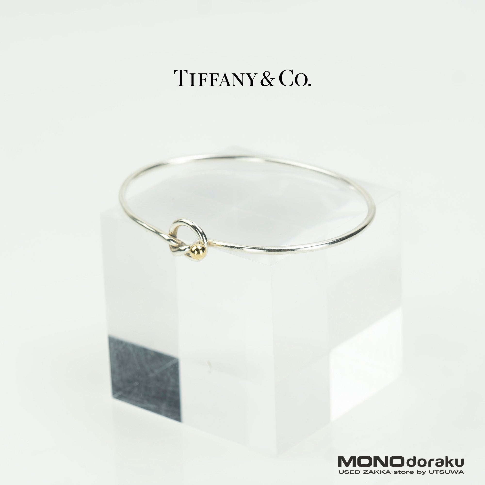 Tiffany &amp; Co. Love Knot Bangle Bracelet Women's Accessory Silver 925 K18 7g