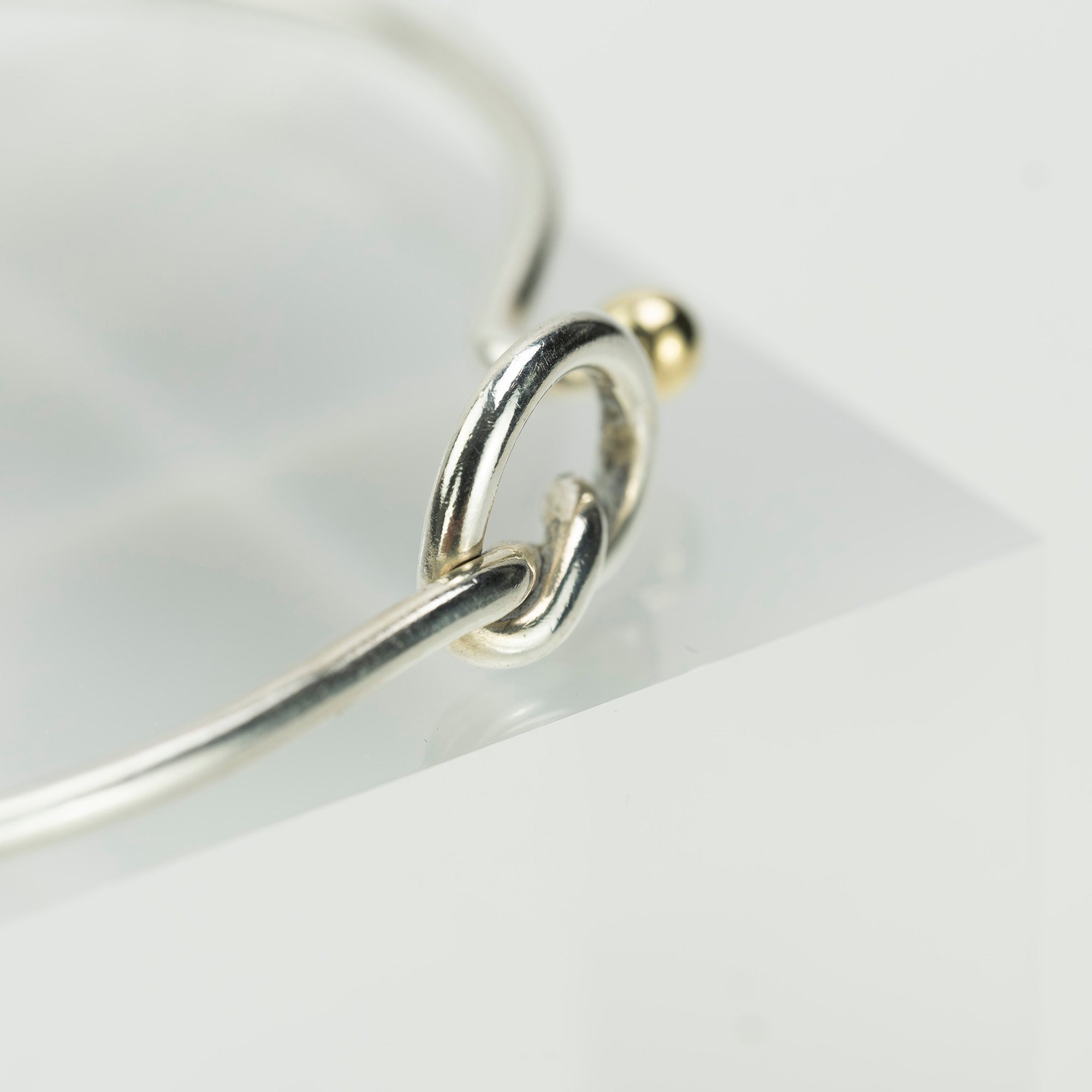 Tiffany &amp; Co. Love Knot Bangle Bracelet Women's Accessory Silver 925 K18 7g