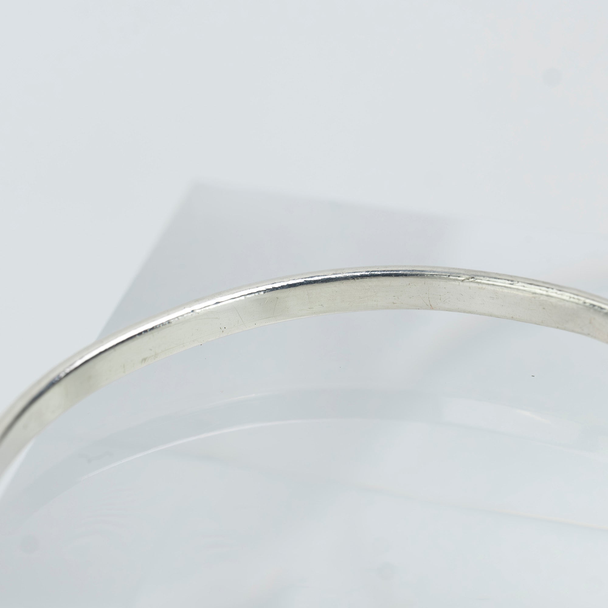 Tiffany &amp; Co. Flat Wire Love Knot Bangle Bracelet Women's Accessory 925 Silver K18 9.48g (1)